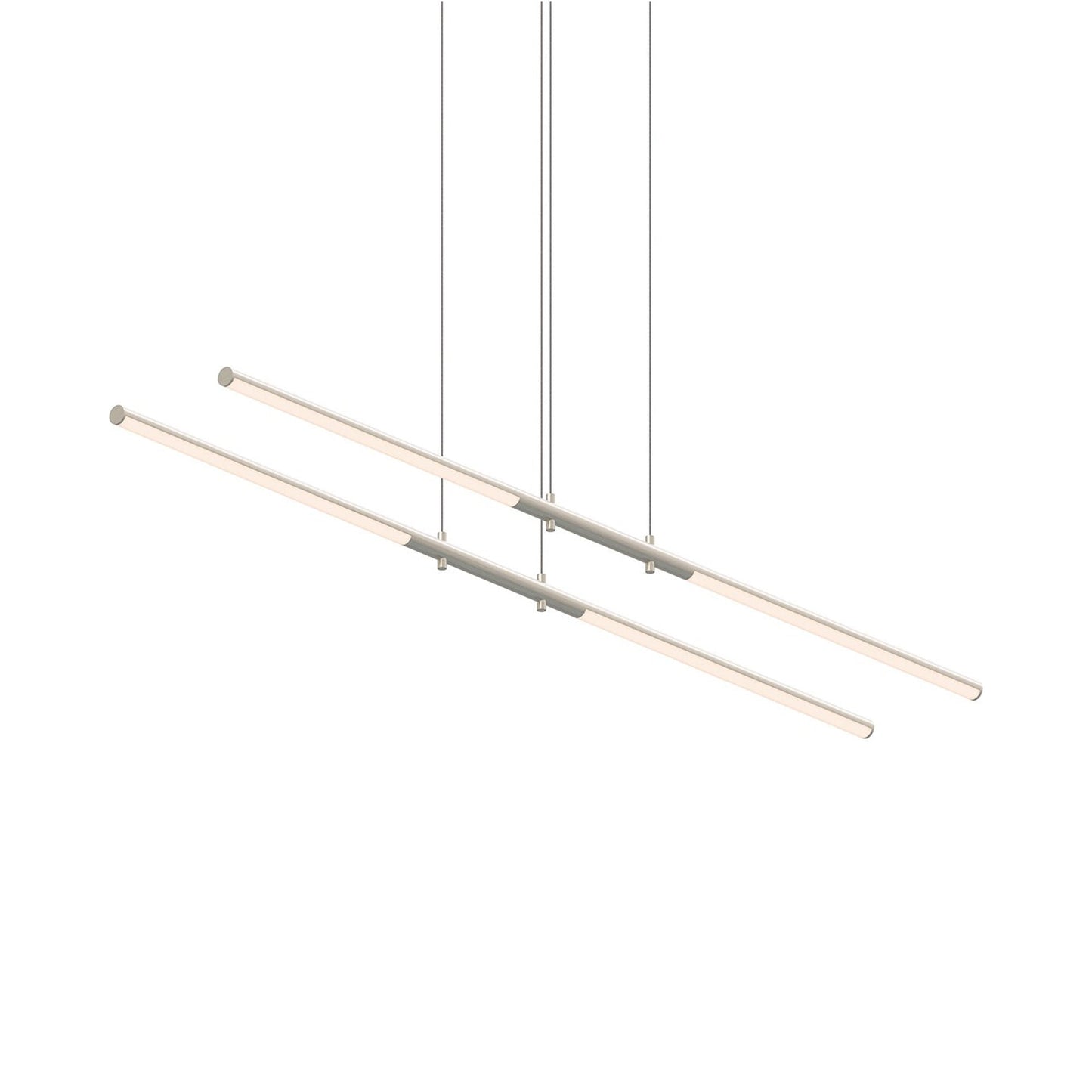 Tik-Tak™Tandem LED Pendant Light in Satin Nickel.