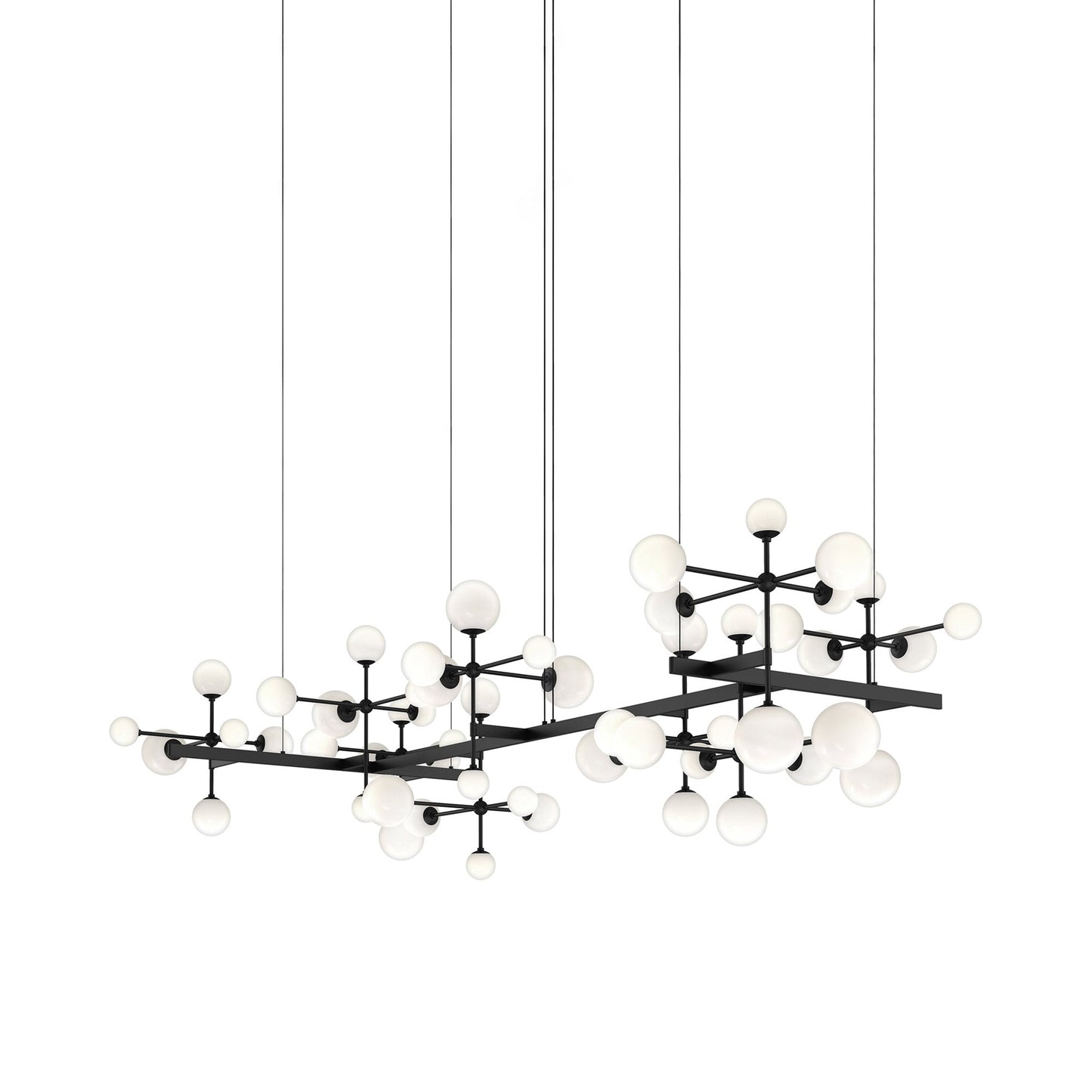 Nebula™ Zig Zag LED Pendant Light in Satin Black.