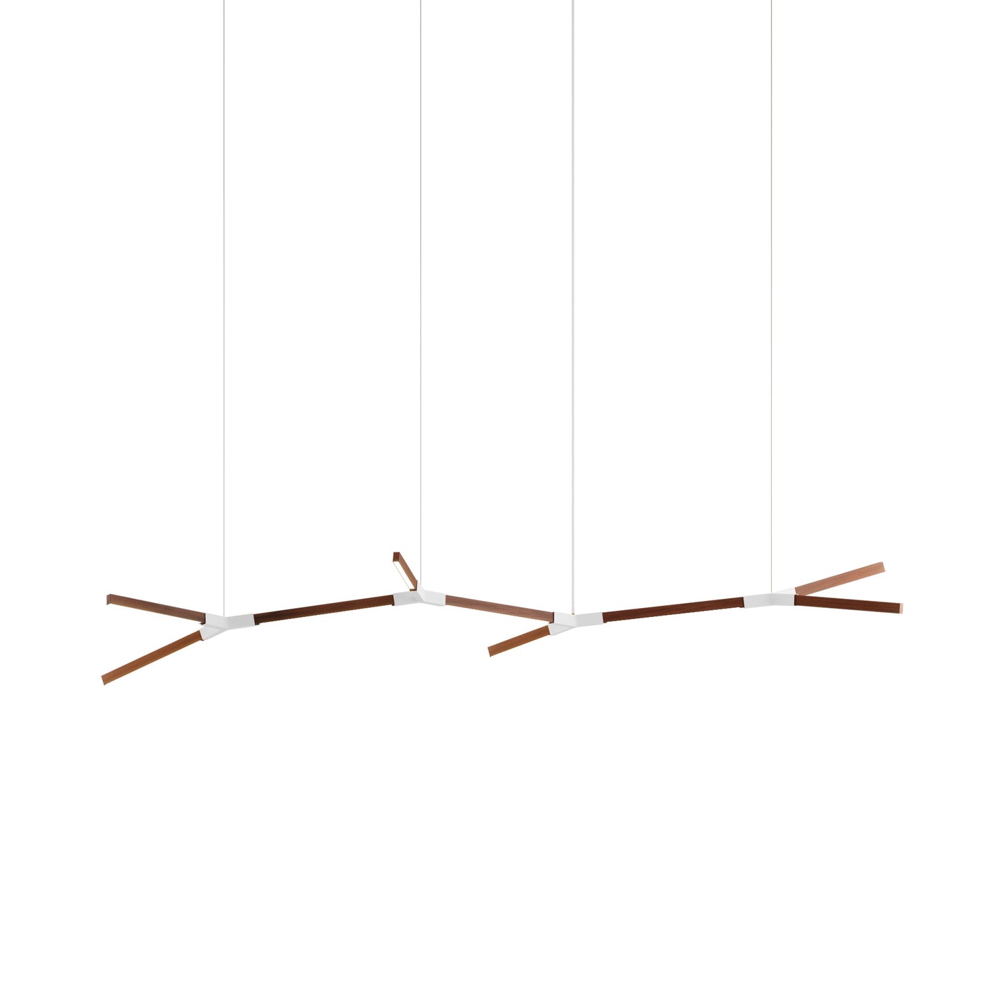 Bough Branching Middle LED Chandelier in Water Tower Redwood/White.
