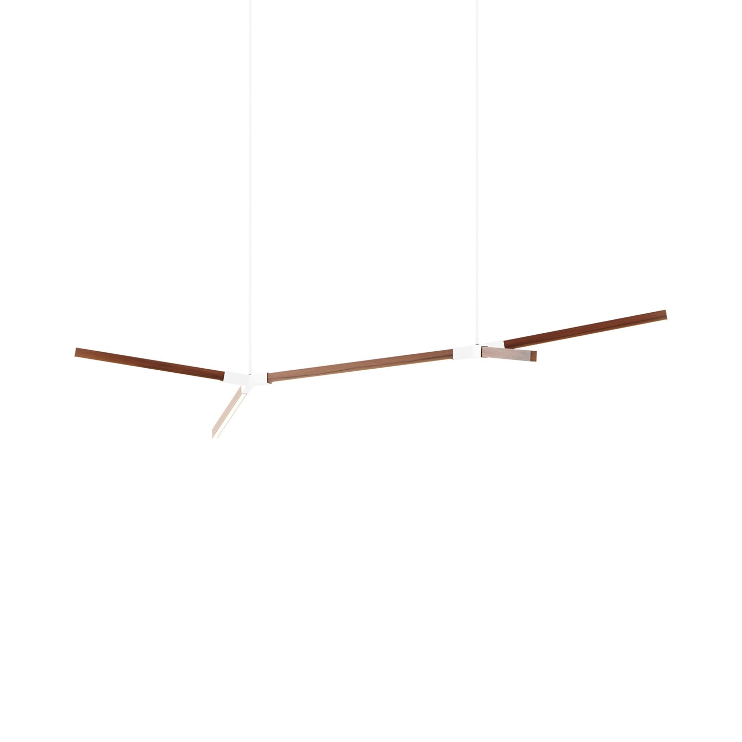 Bough Middle Double LED Pendant Light in Water Tower Redwood/White.