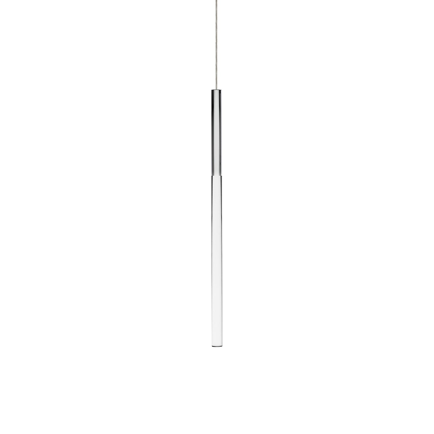 Acrylic LED Pendant Light in Polished Chrome (Large).
