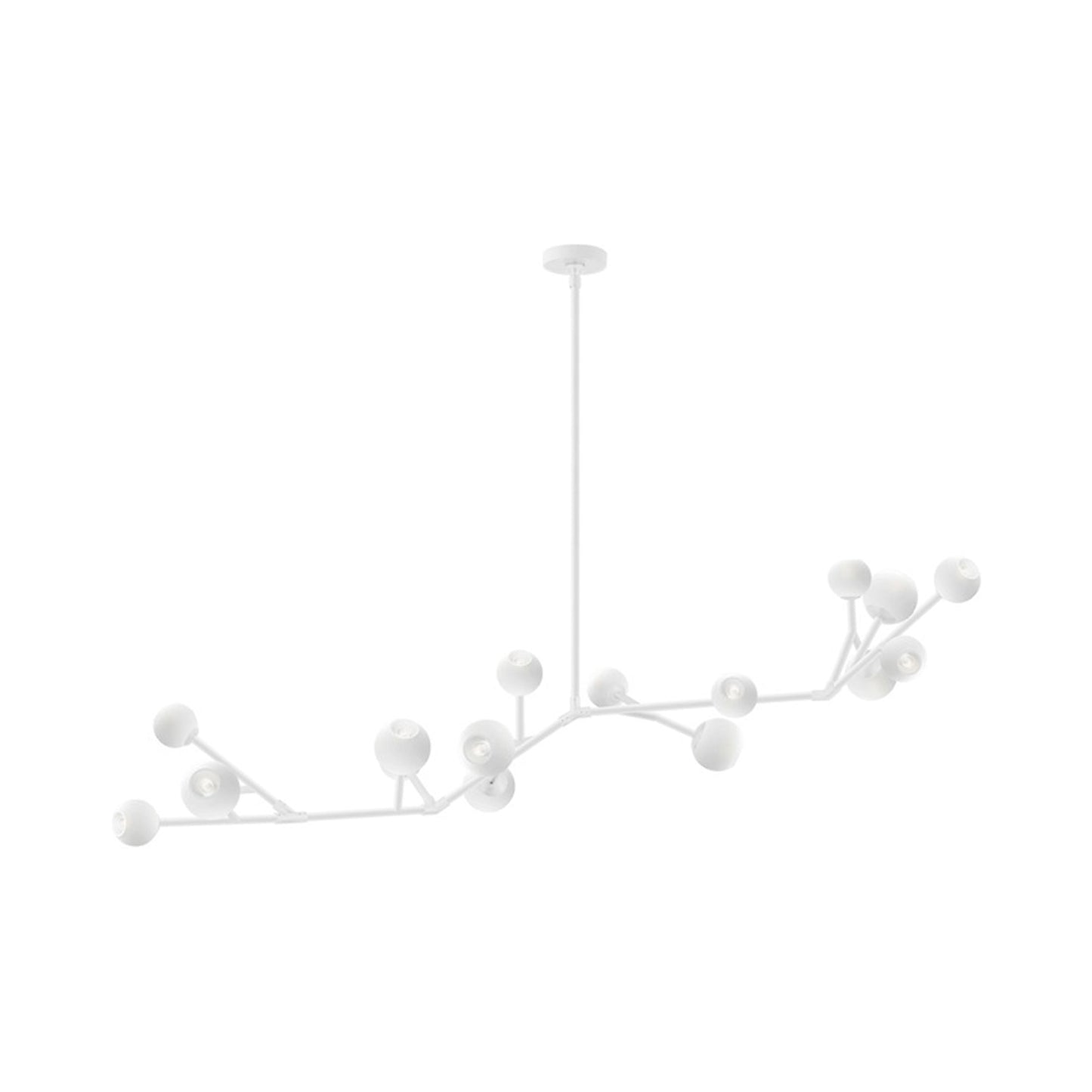 Bowie LED Chandelier in Matte White (Opal).