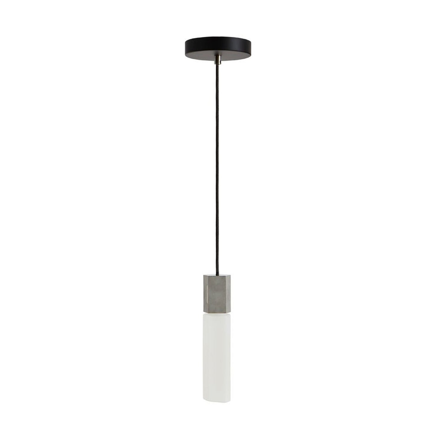 Basalt Pendant Light in Stainless Steel.