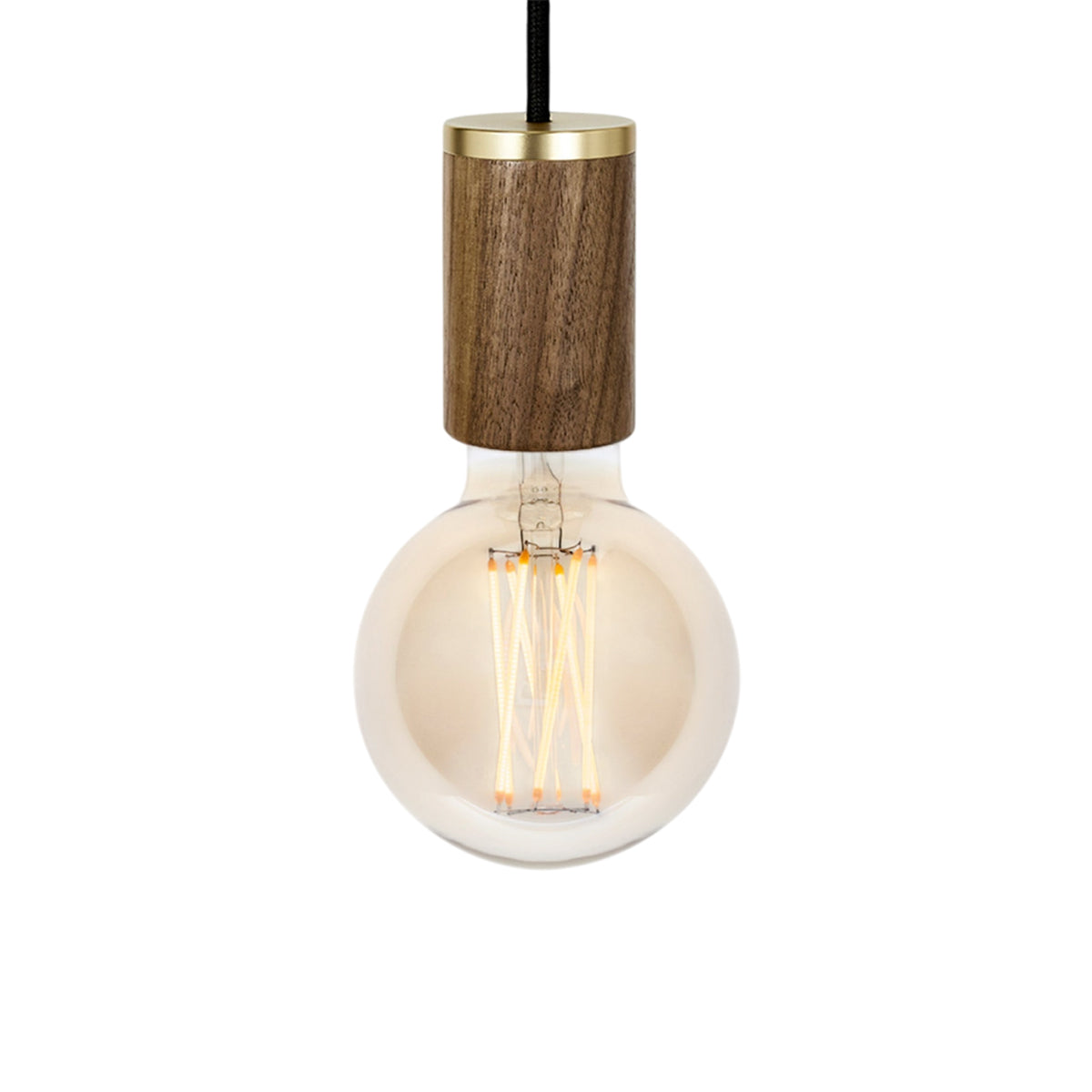 Knuckle Elva Pendant Light in Walnut/Tinded.