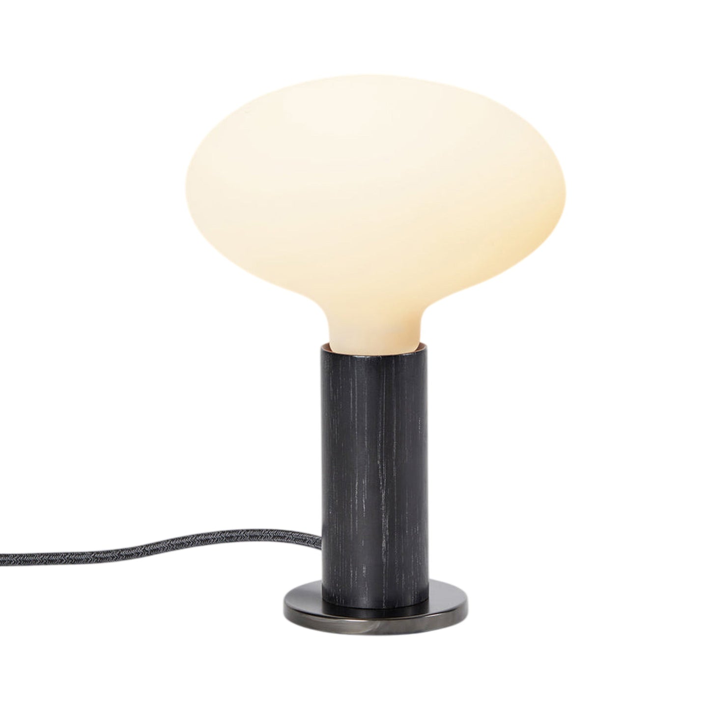 Knuckle Oval Table Lamp in Blackened Oak.