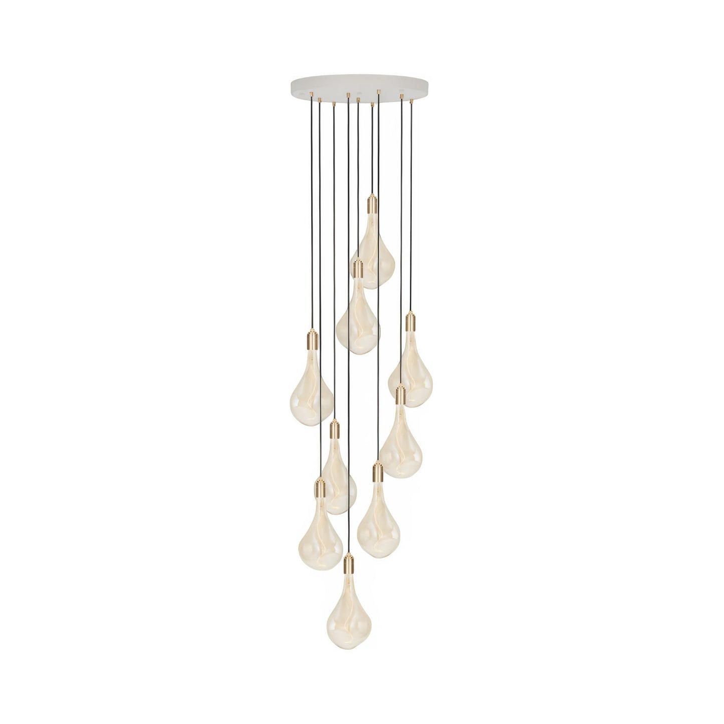 Signature Voronoi III Multi Light Pendant Light in Brass (White/9-Light).