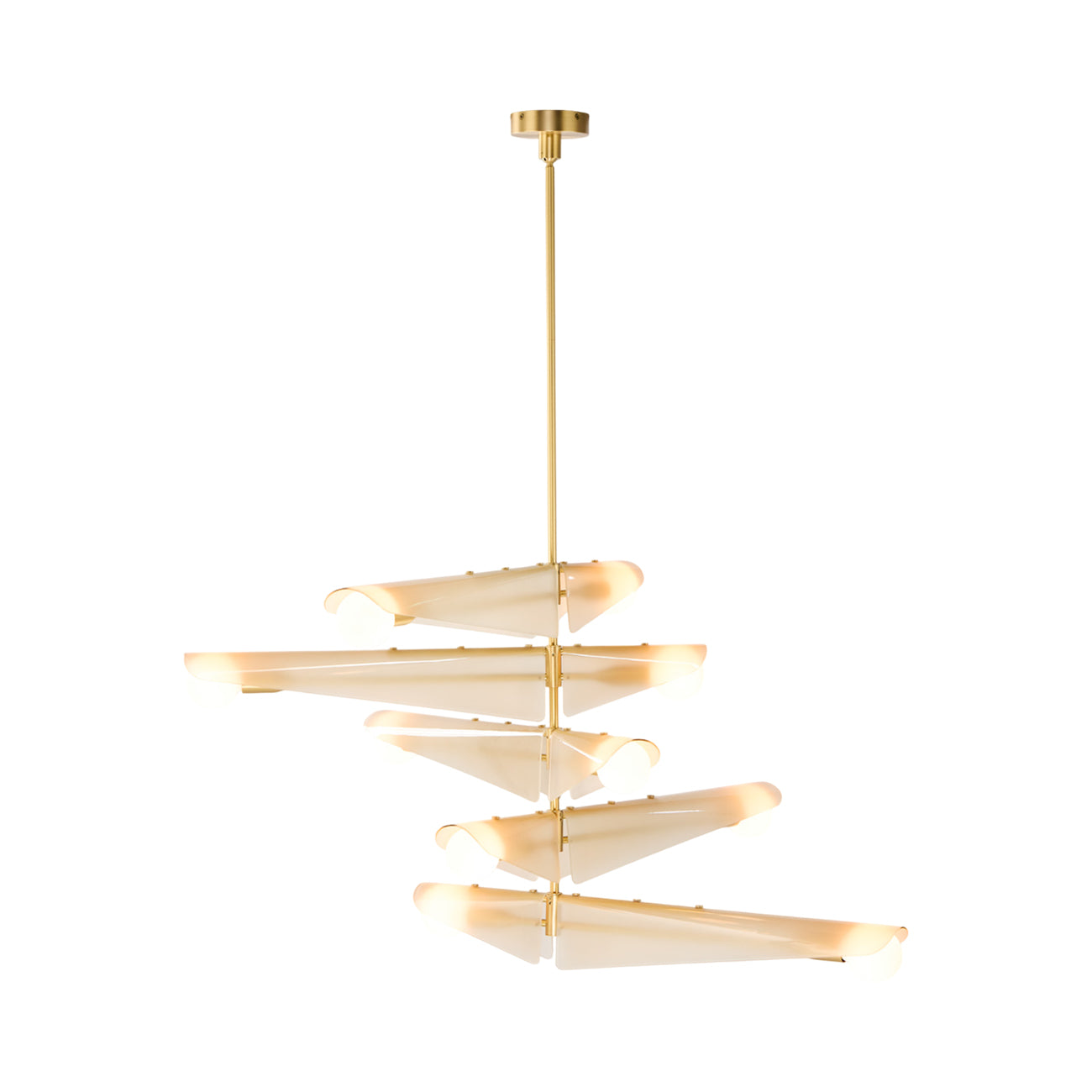 Sycamore Chandelier in Dusk Pink (5-Tier).