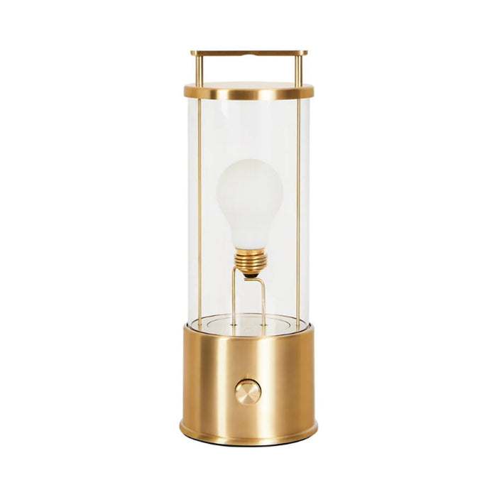 The Muse LED Portable Table Lamp in Solid Brass.