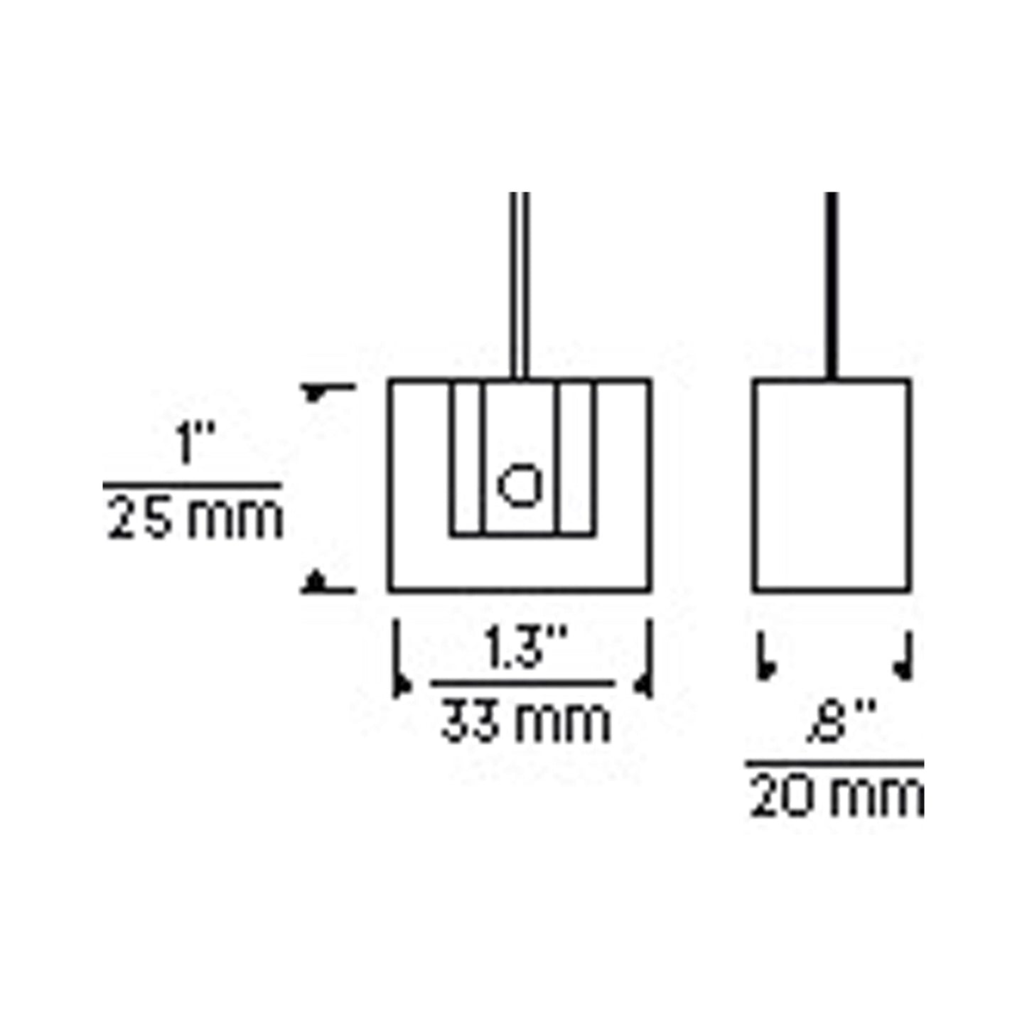 Dyna Mechanical Connector - line drawing.