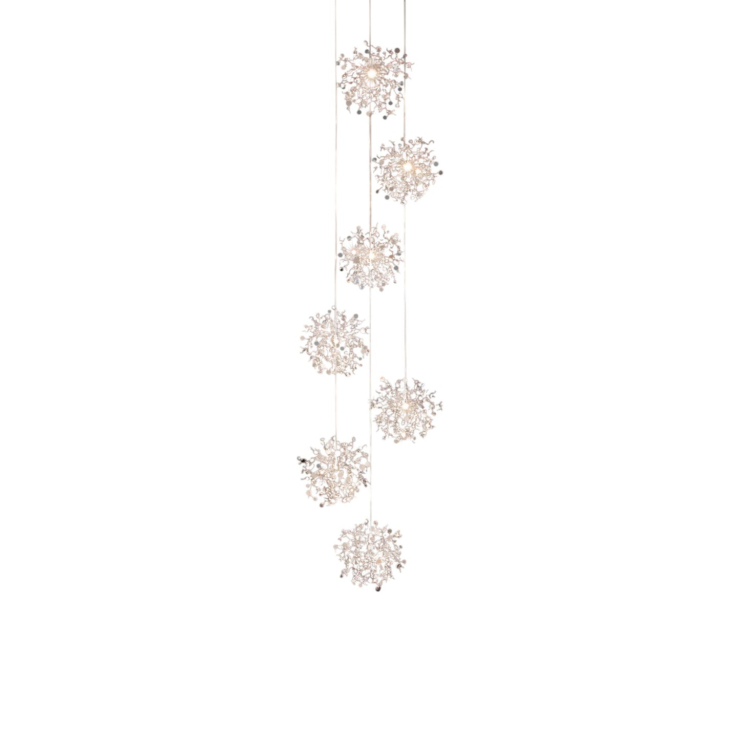 Argent Mon Bijou Multi Light LED Pendant Light in Stainless Steel (7-Light).