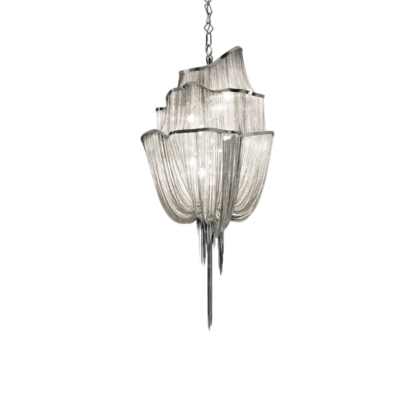 Atlantis Three-Tier Chandelier in Nickel Plated (Large).