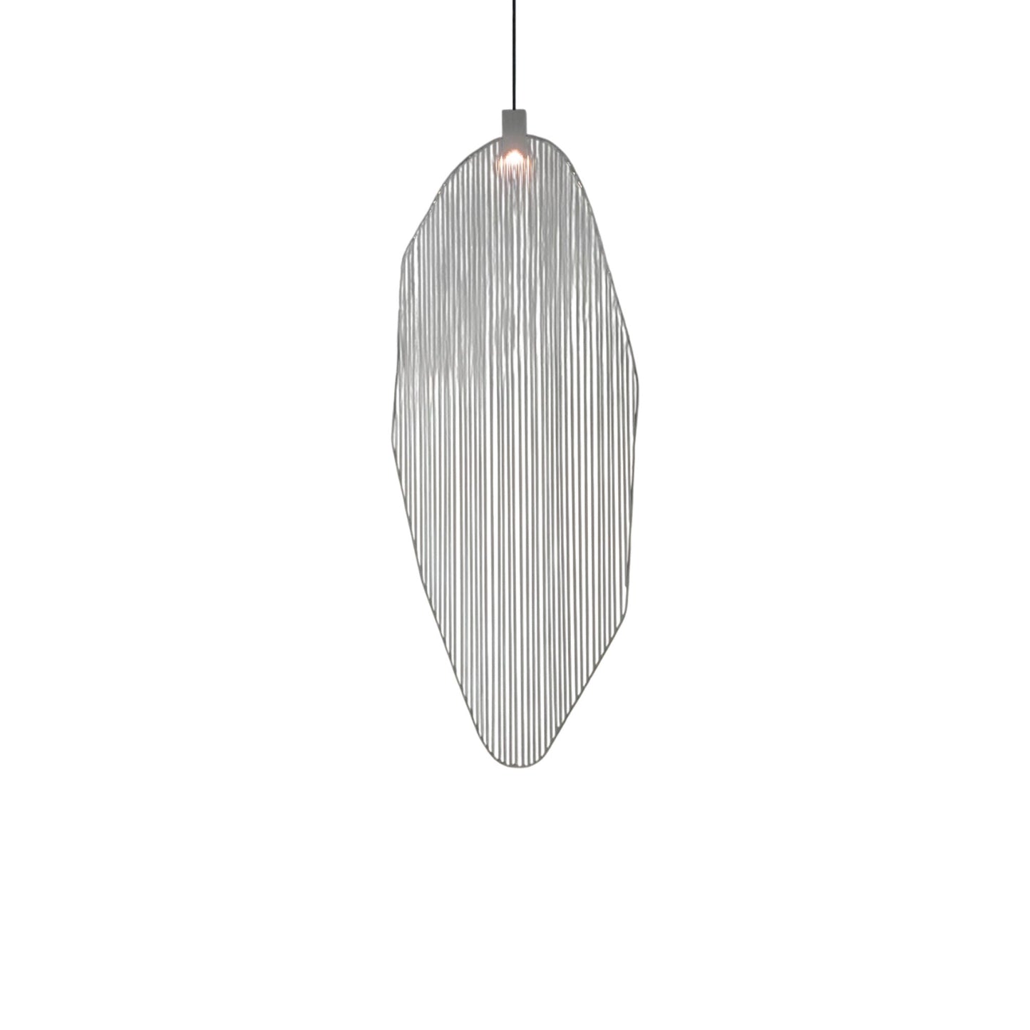 Harpe Single LED Pendant Light in Matte Pearl (Large).