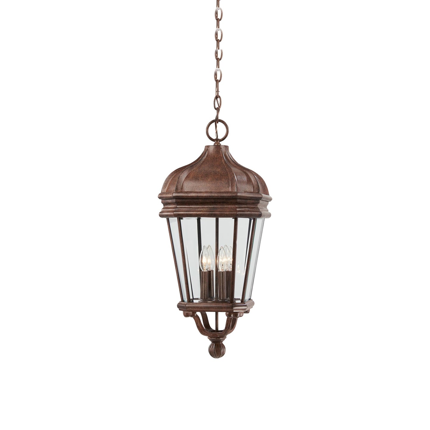 Harrison Outdoor Pendant Light in Vintage Rust.