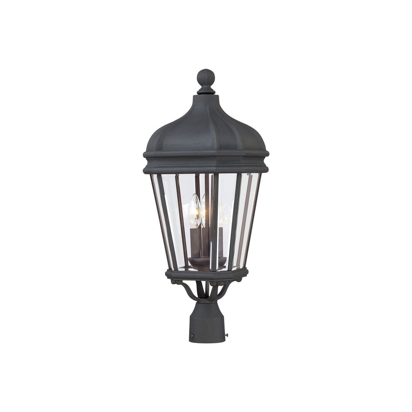 Harrison Outdoor Post Light in Sand Coal (25.75-Inch).
