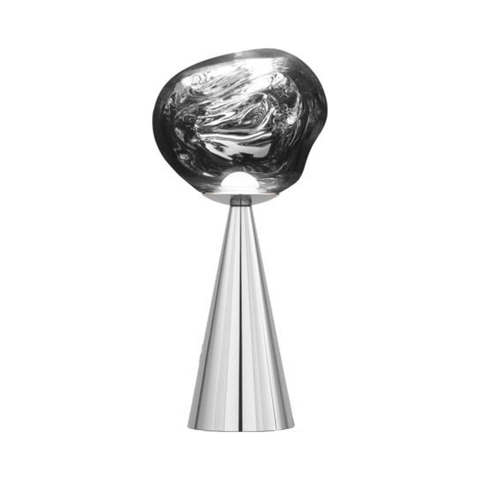 Melt LED Portable Table Lamp in Silver.