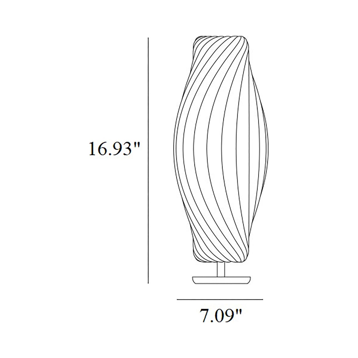 No.111 Table Lamp - line drawing.