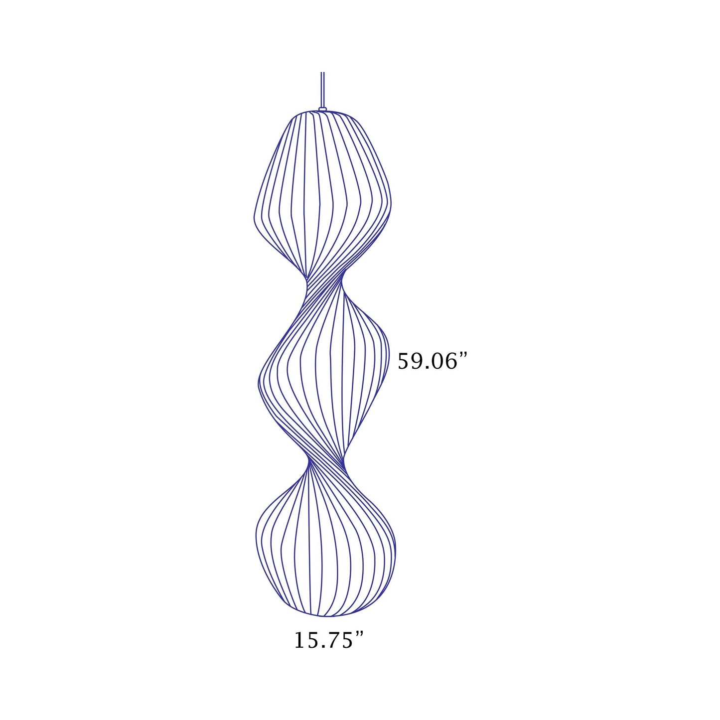 TR33 Pendant Light - line drawing.