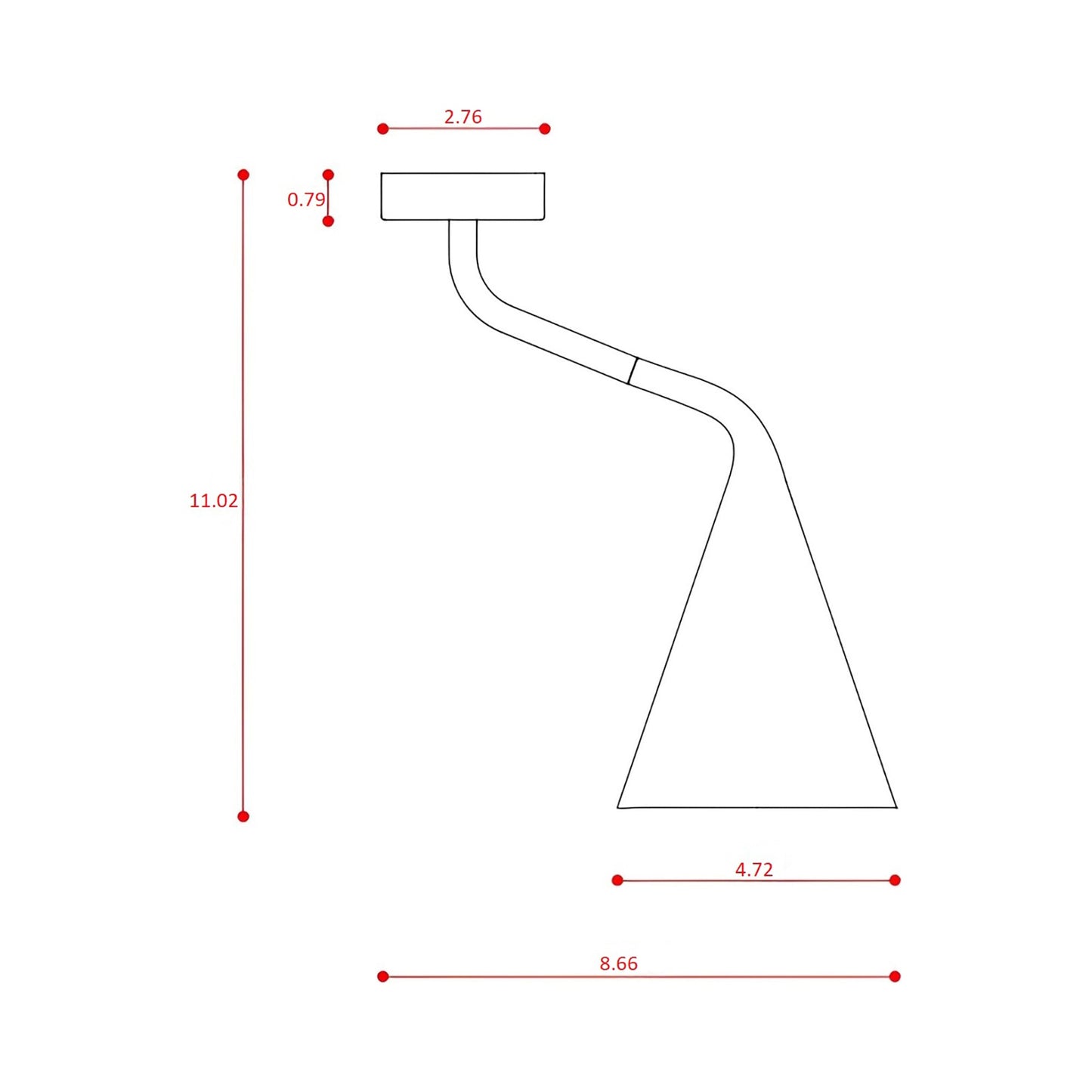 Gordon Recessed Flush Mount Ceiling Light - line drawing.