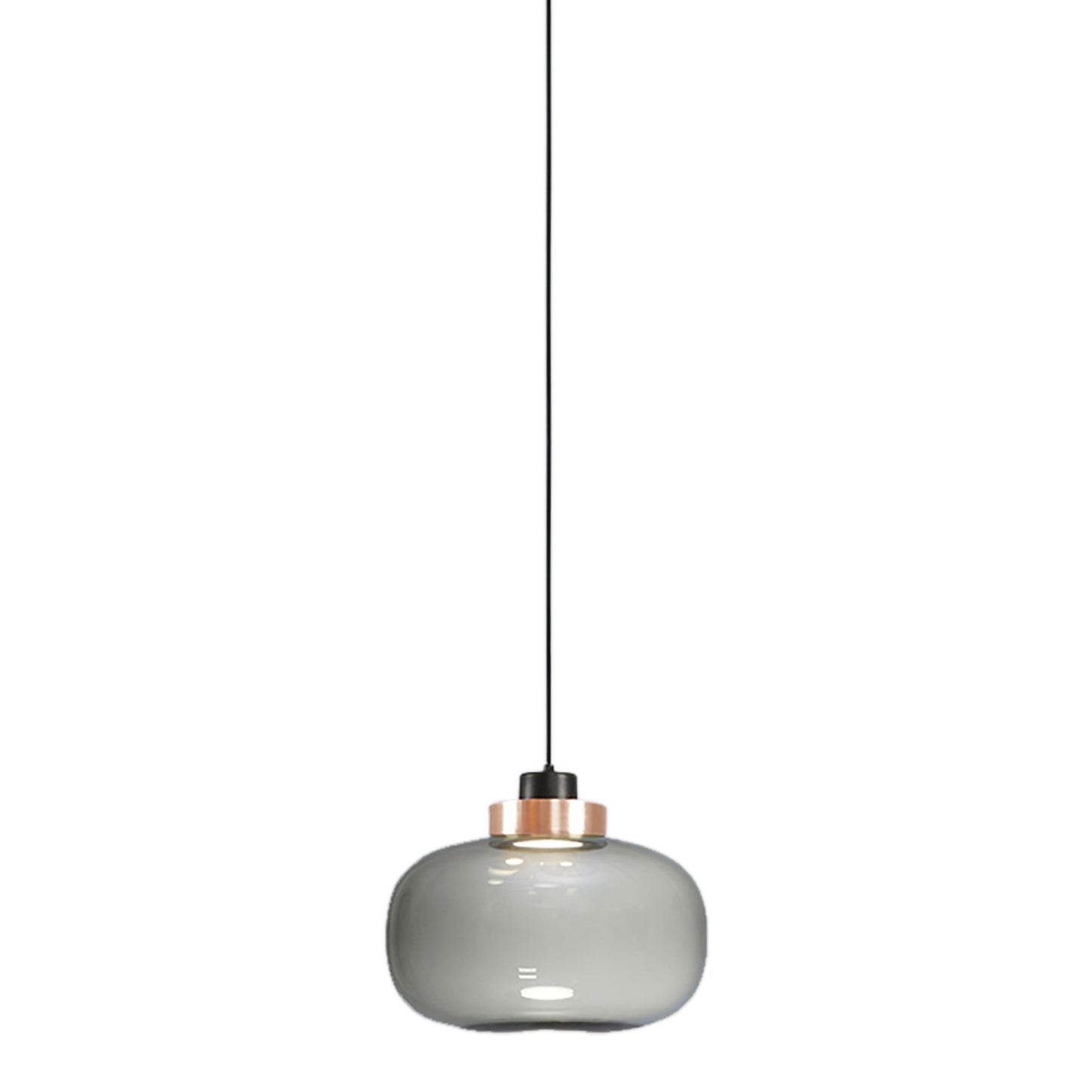 Legier LED Pendant Light in Copper/Smoked Glass (13.78-Inch).