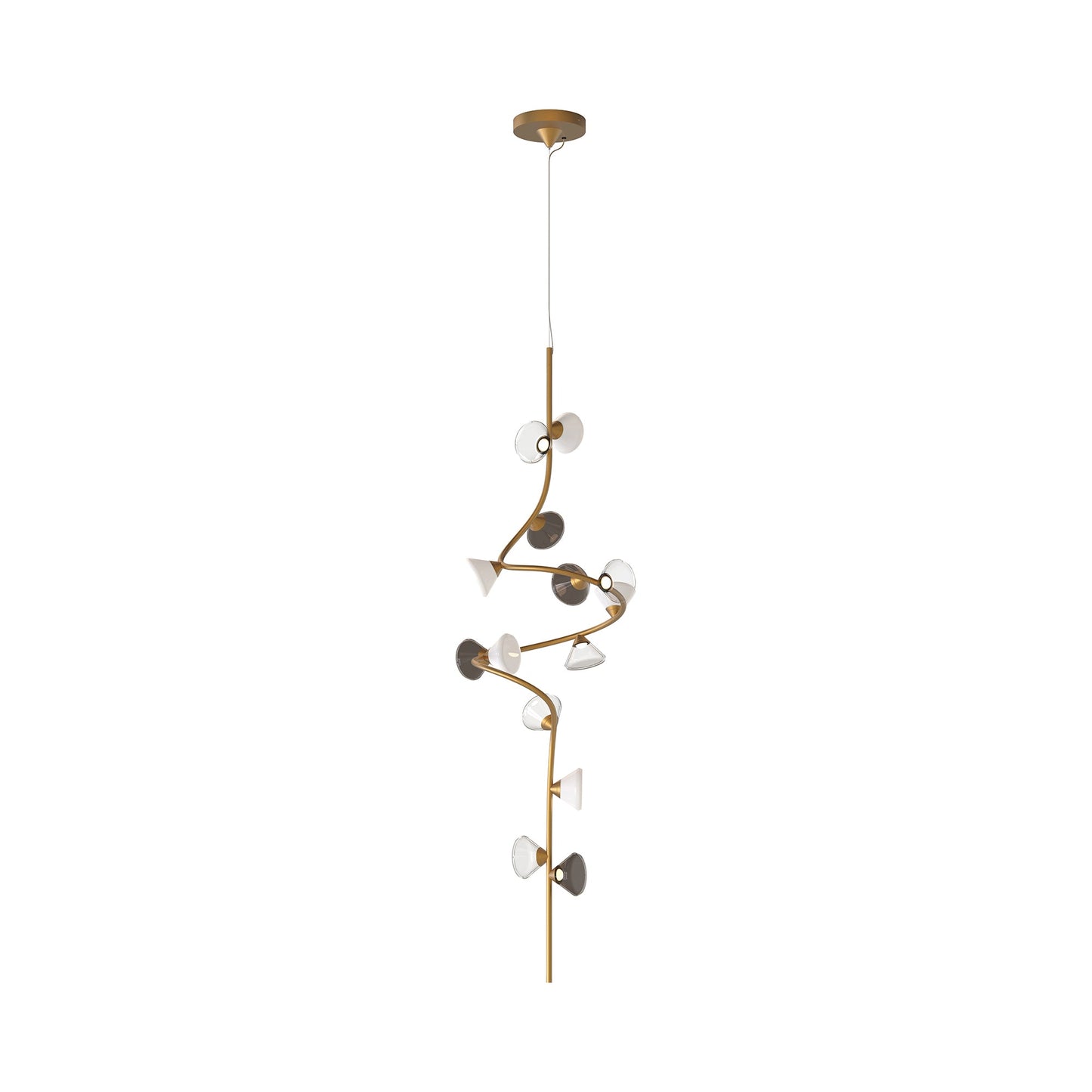 Linfa LED Pendant Light in Hot Gold (14-Light).
