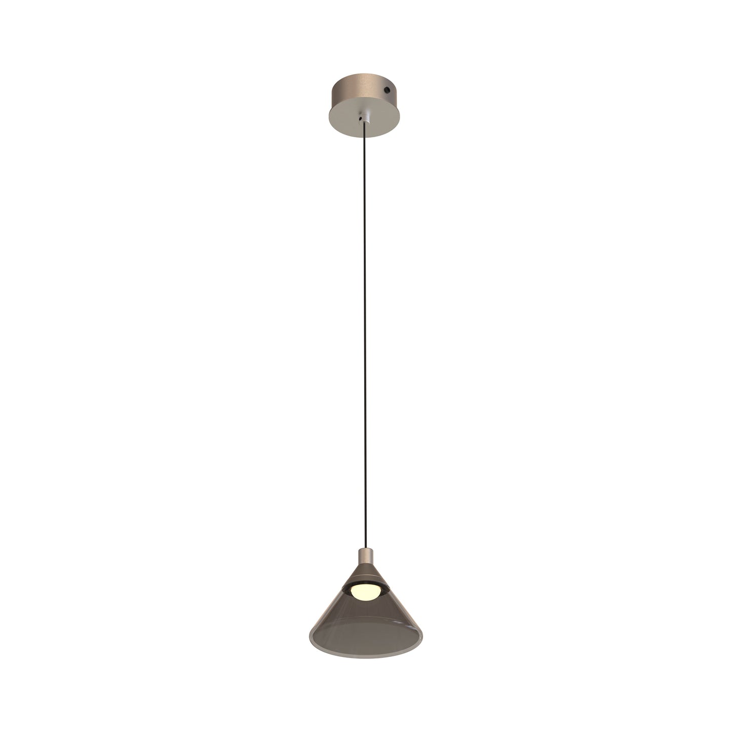 Linfa Multi Light LED Pendant Light in Opaque Nickel.