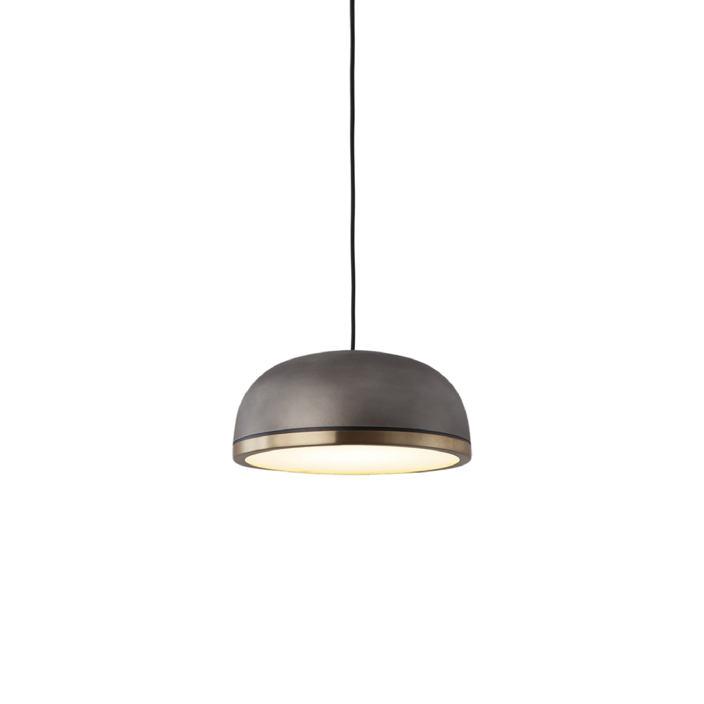 Molly LED Pendant Light in Pewter/Brushed Brass (14.96-Inch).