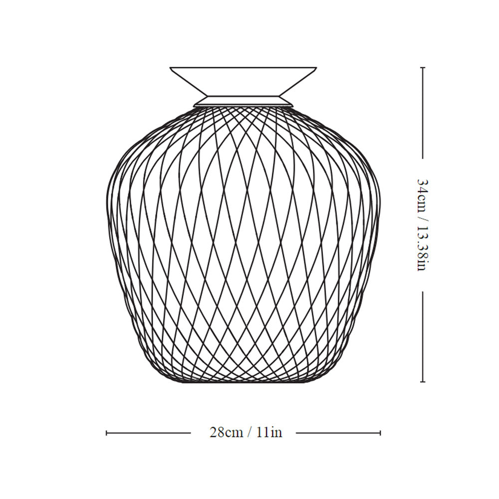 Blown SW5 Flush Mount Ceiling Light - line drawing.