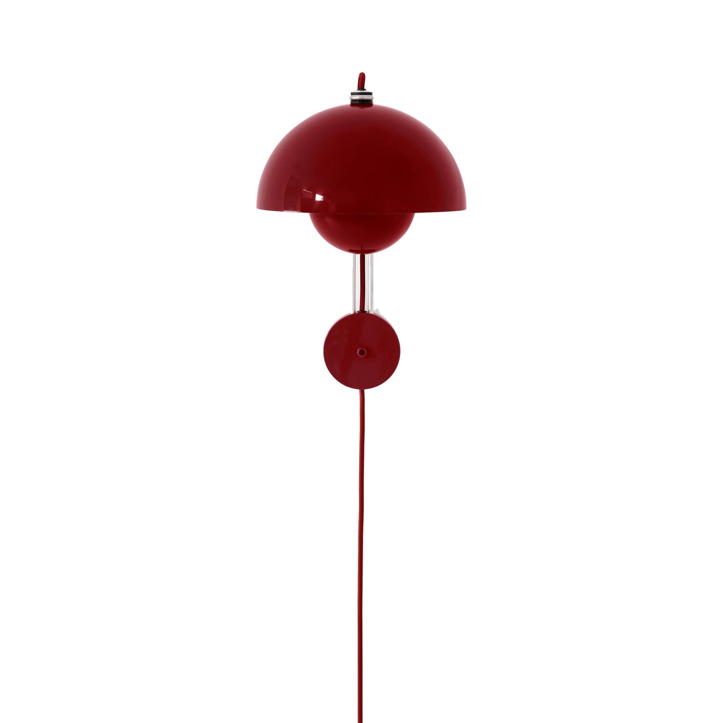 Flowerpot VP8 Wall Light in Vermilion Red (Plug-in).