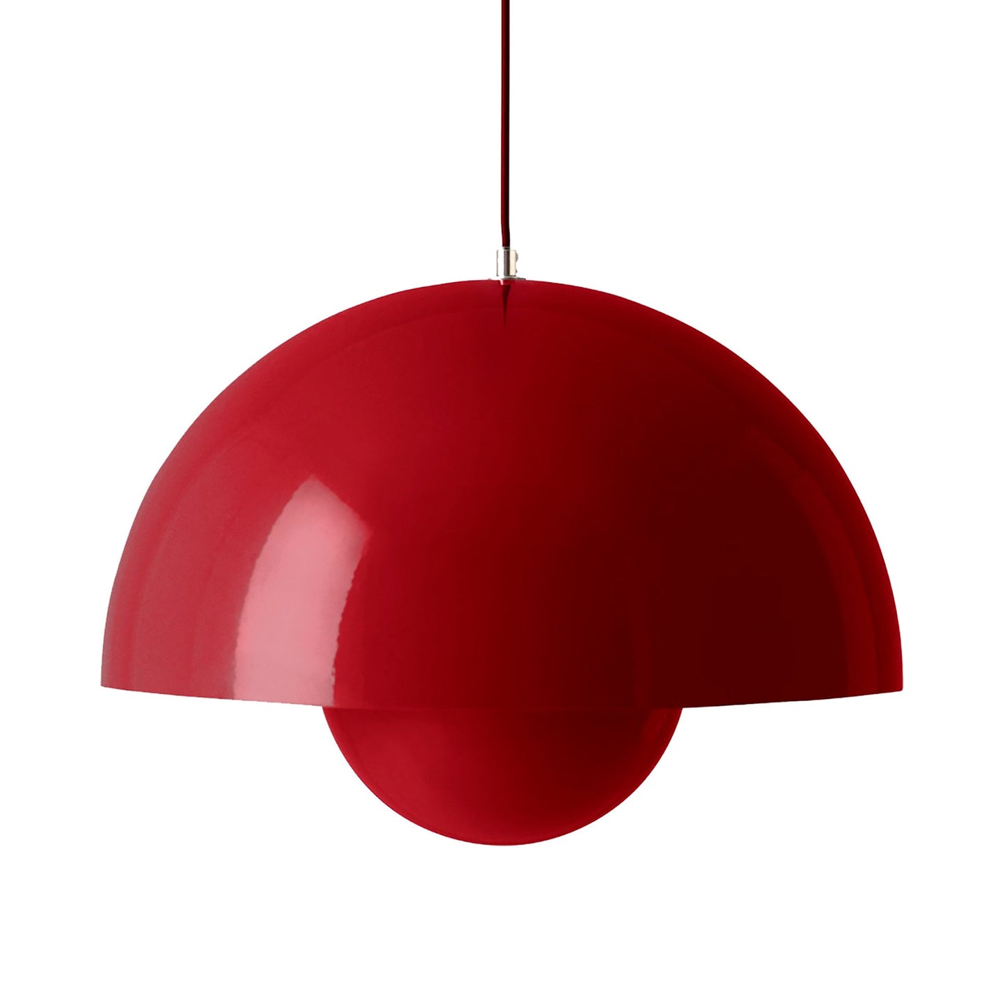 Flowerpot VP Pendant Light in Vermilion Red (19.7-Inch).