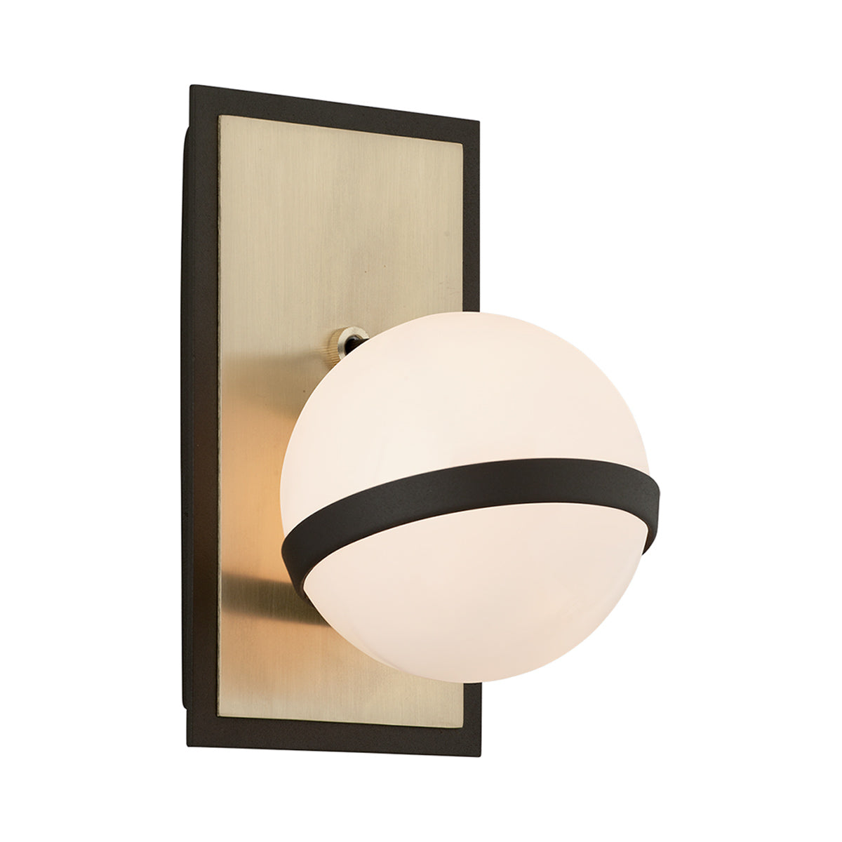 Ace Wall Light in Textured Bronze/Brushed Brass.