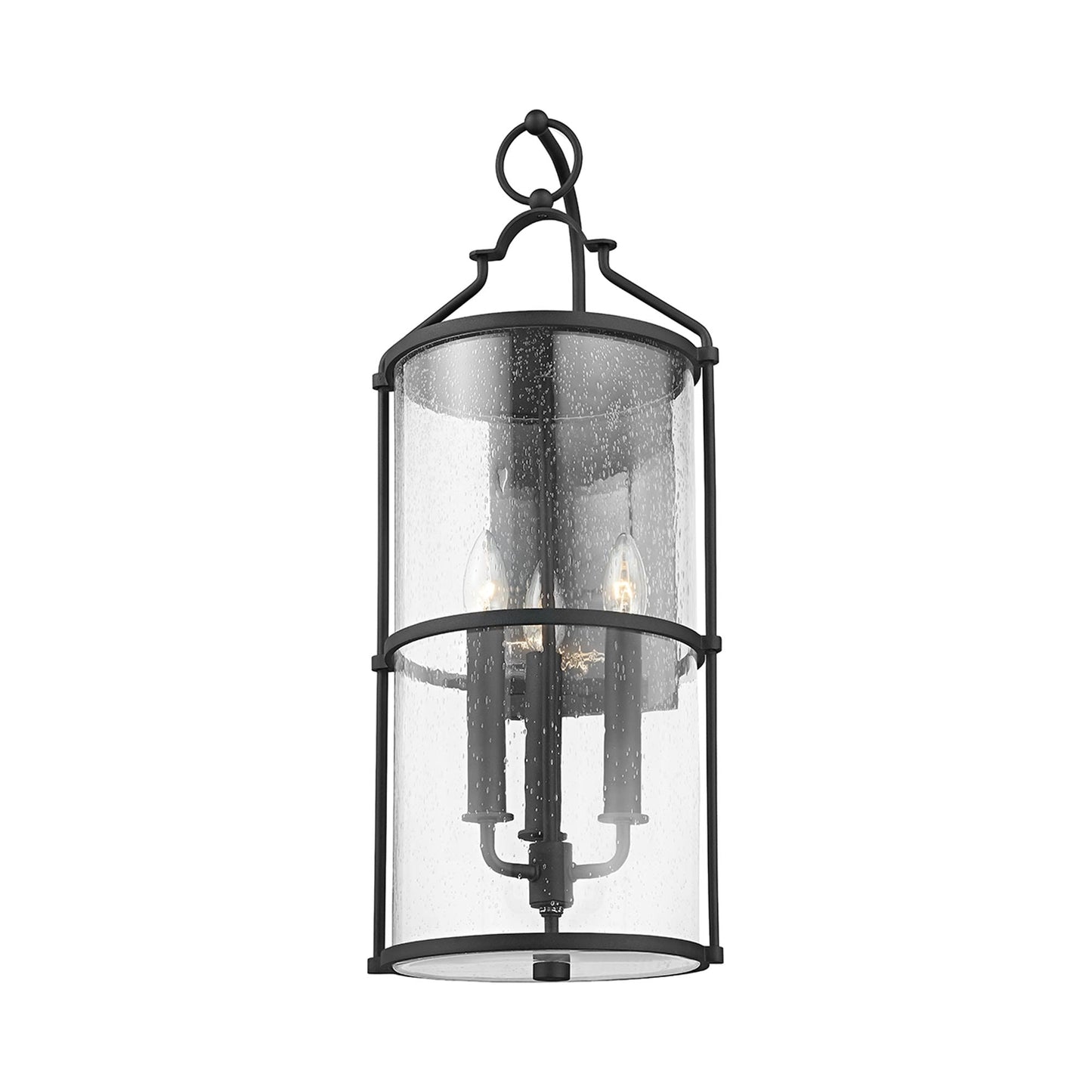 Burbank Outdoor Wall Light in Textured Black (3-Light).