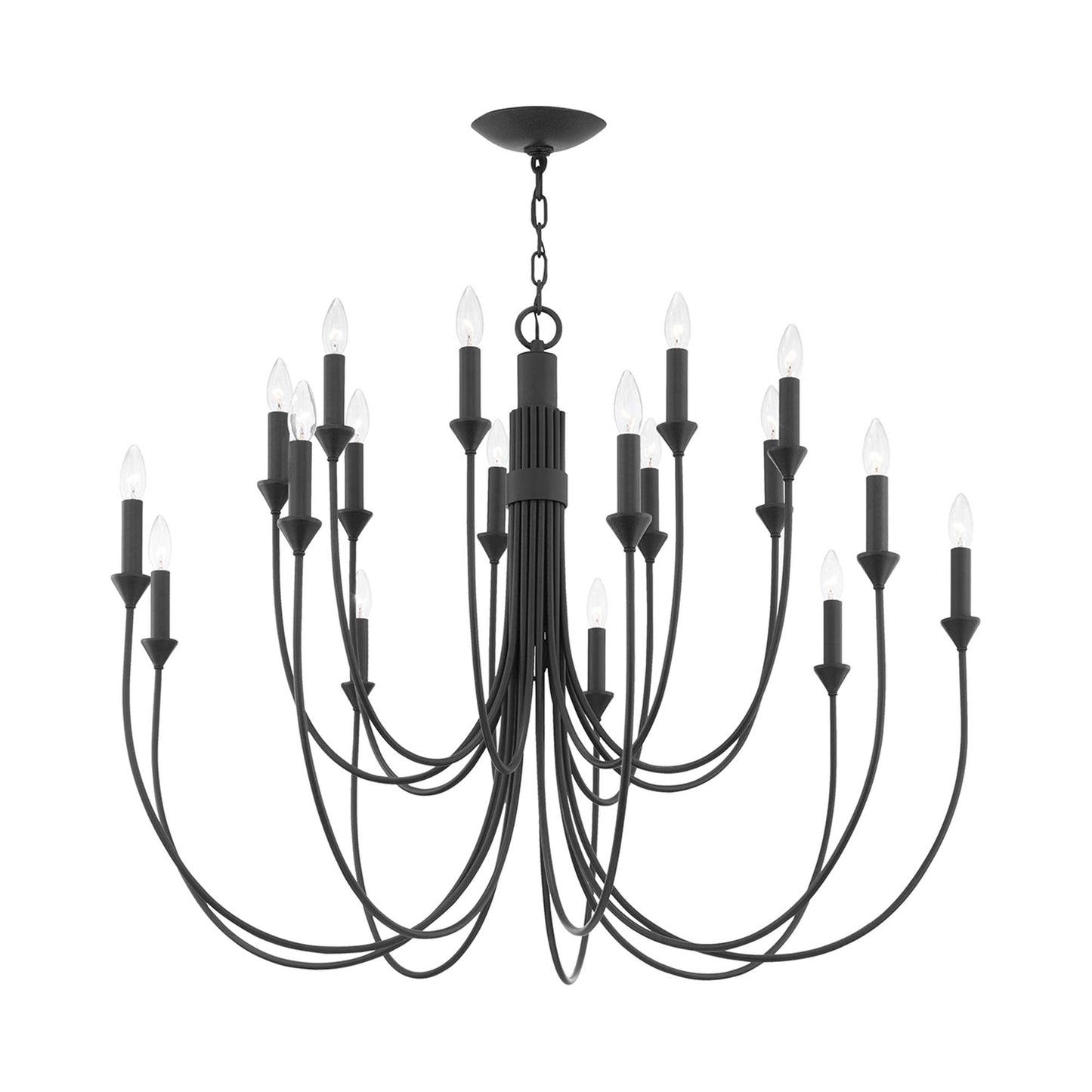 Cate Chandelier in Forged Iron (18-Light).