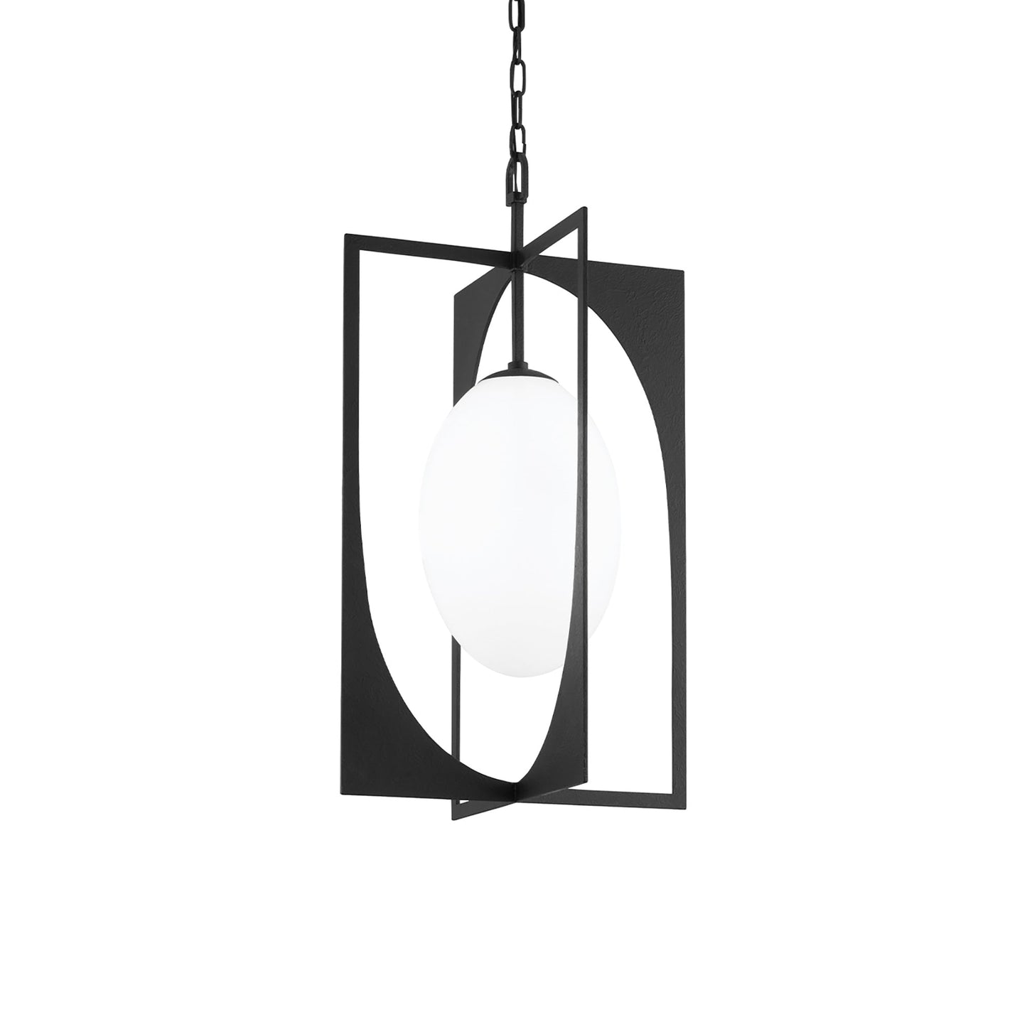 Enzo Pendant Light in Black Iron (32-Inch).