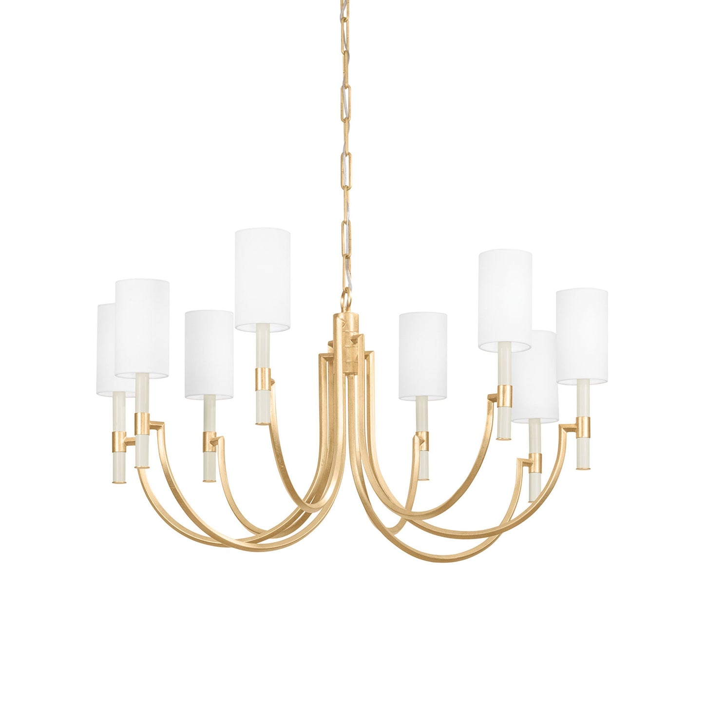 Gustine Chandelier in Vintage Gold Leaf (Large).