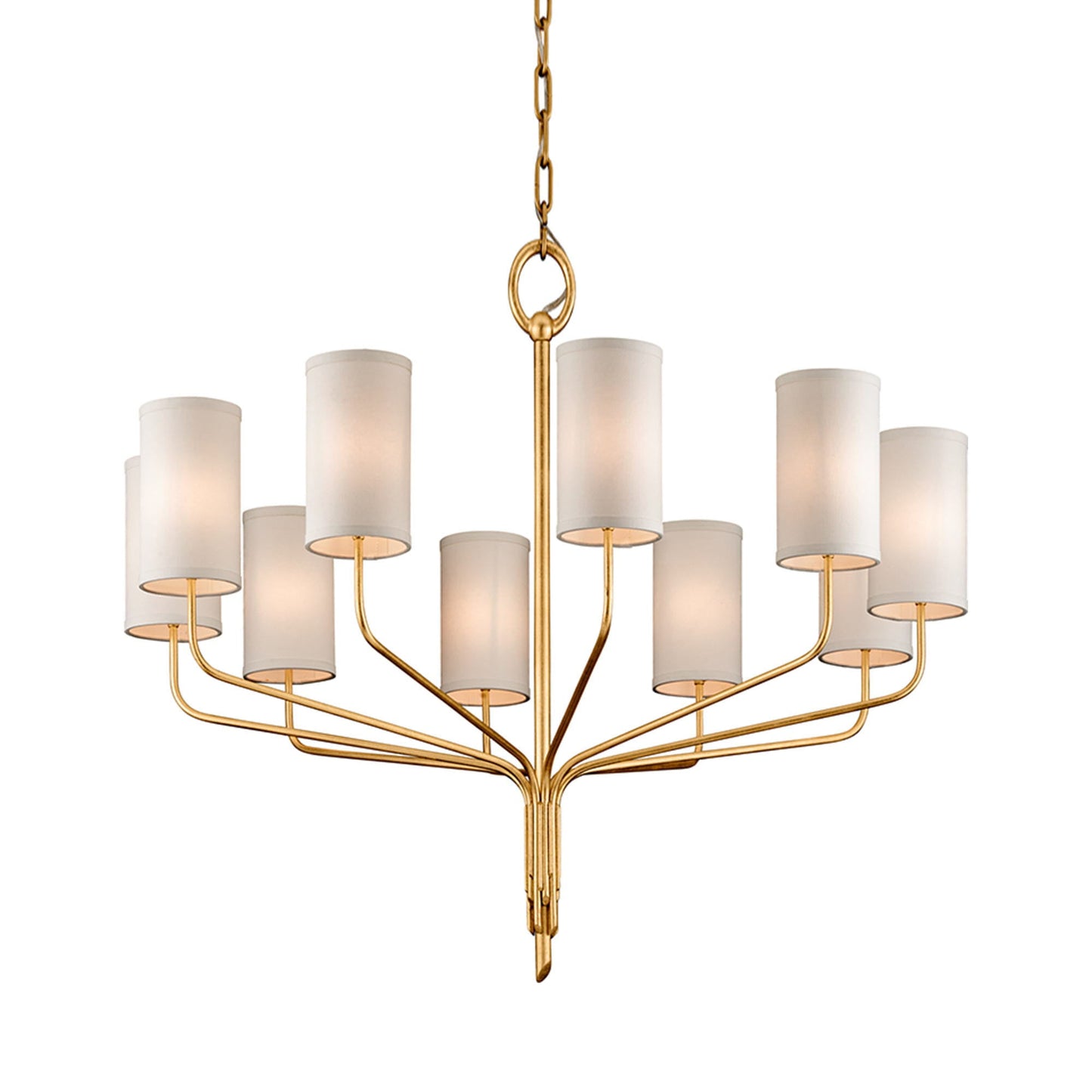 Juniper Chandelier in Gold Leaf (10-Light).