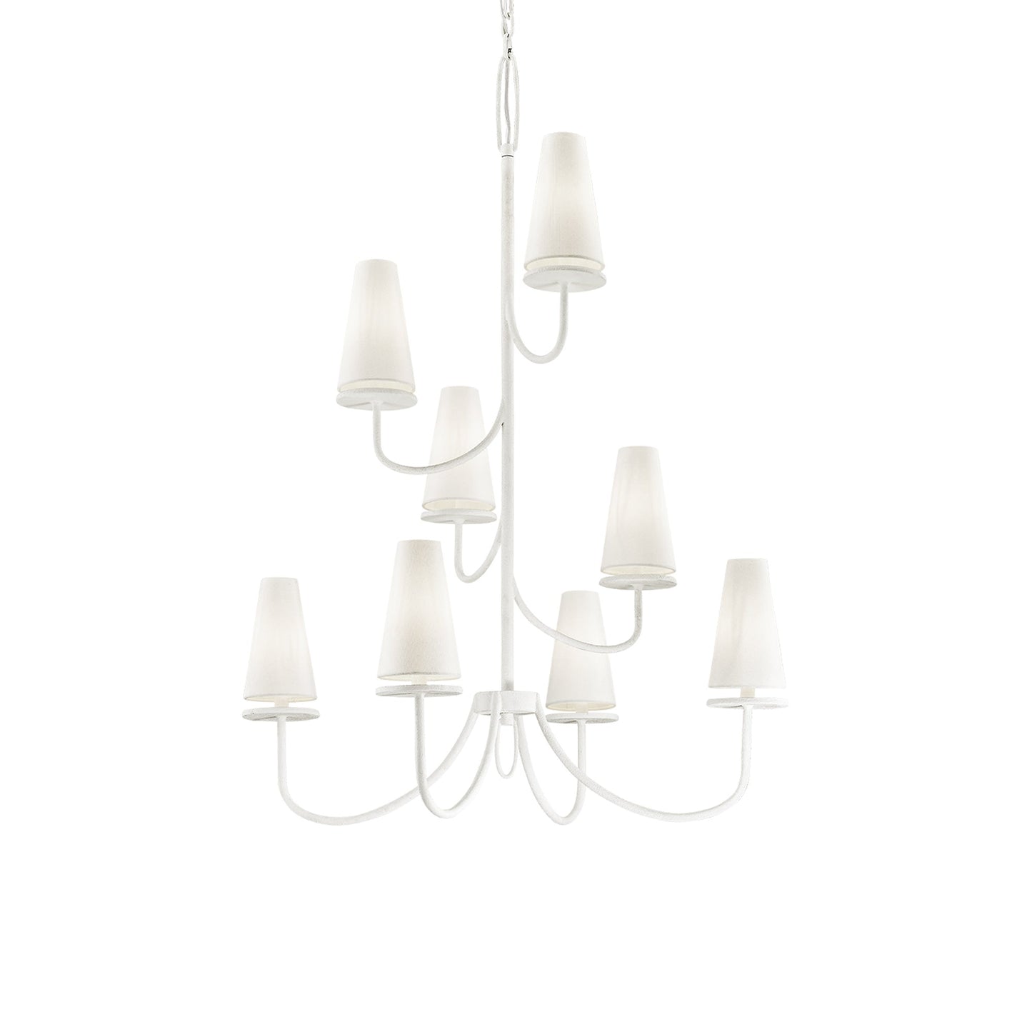 Marcel Multi Light Chandelier in Gesso White (8-Light).
