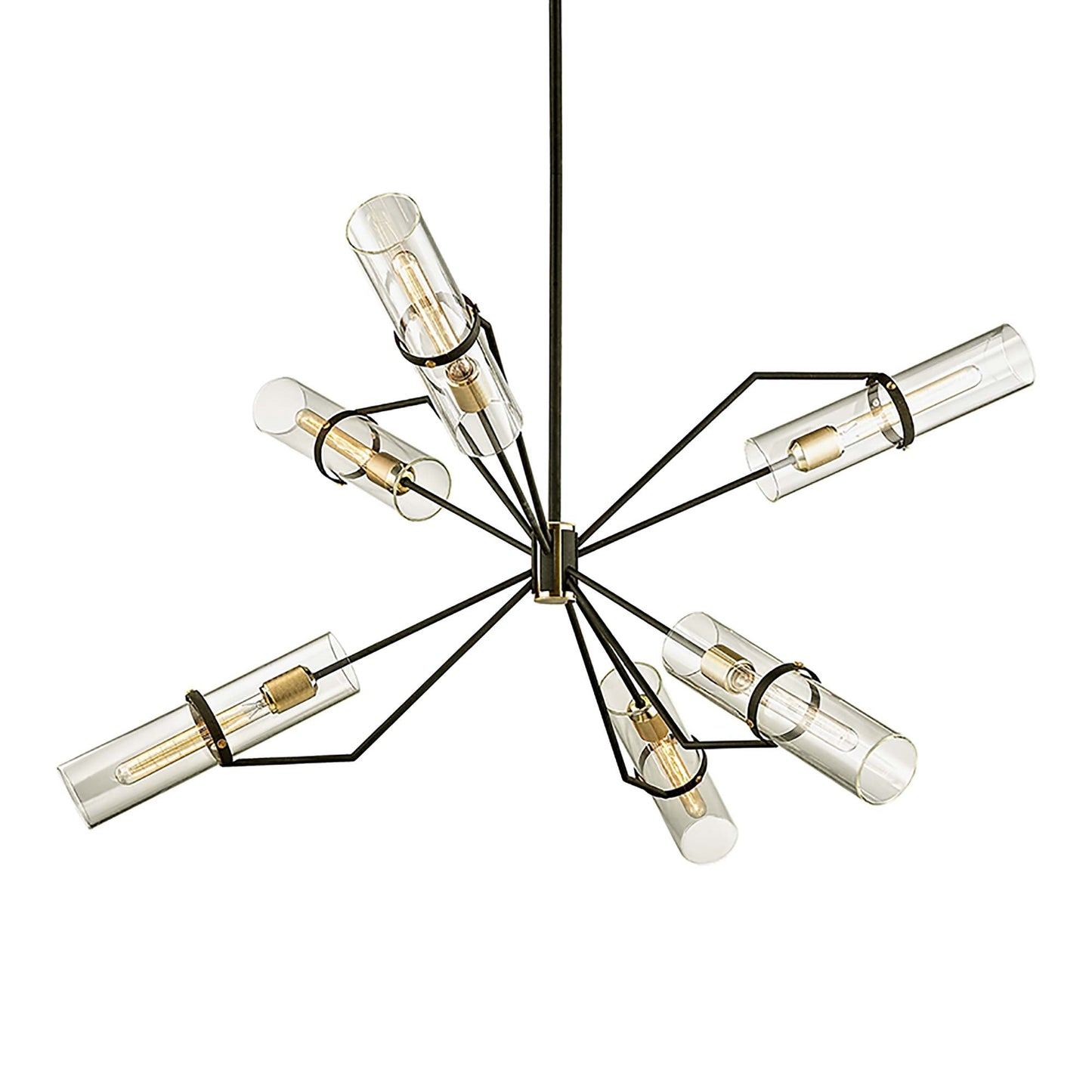 Raef Chandelier in Textured Bronze/Brushed Brass (Large).