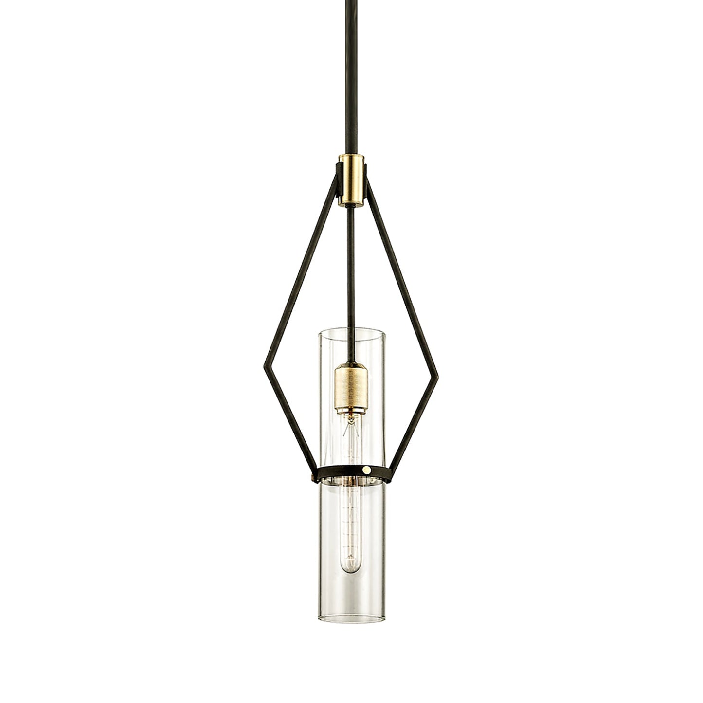 Raef Mini Pendant Light in Textured Bronze/Brushed Brass (Large).