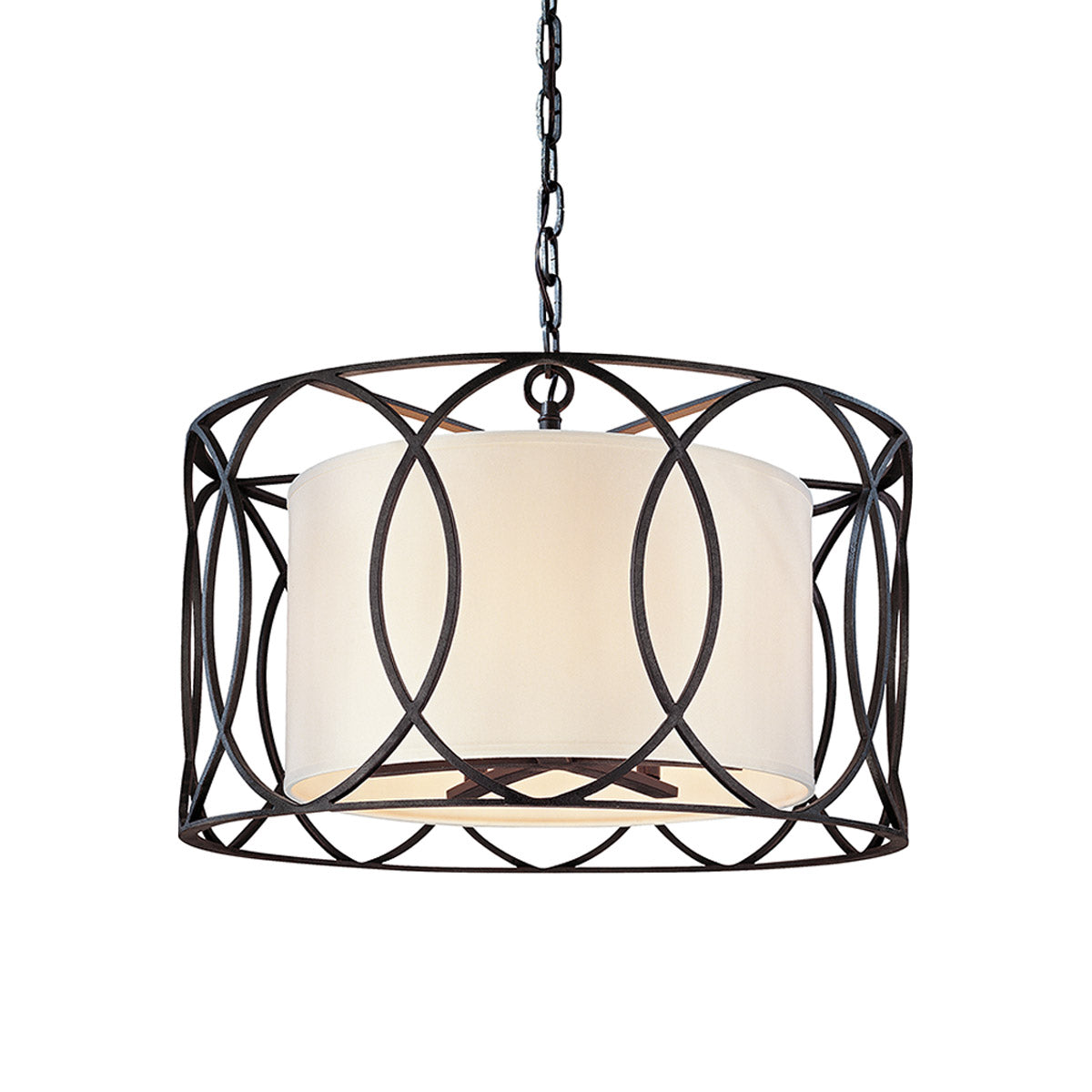 Sausalito Pendant Light in Textured Iron (25-Inch).