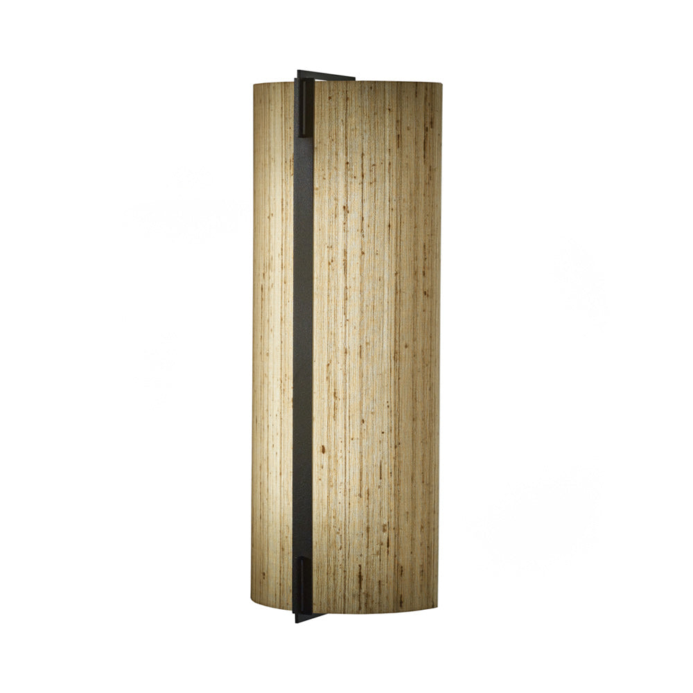 Loom LED Wall Light in Rattan Silk (18.5-Inch).