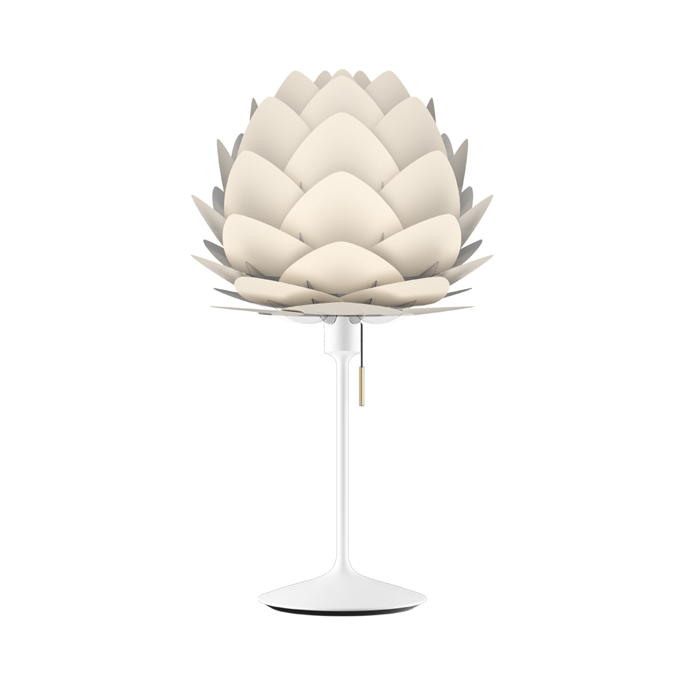 Aluvia Table Lamp in White/Pearl White.