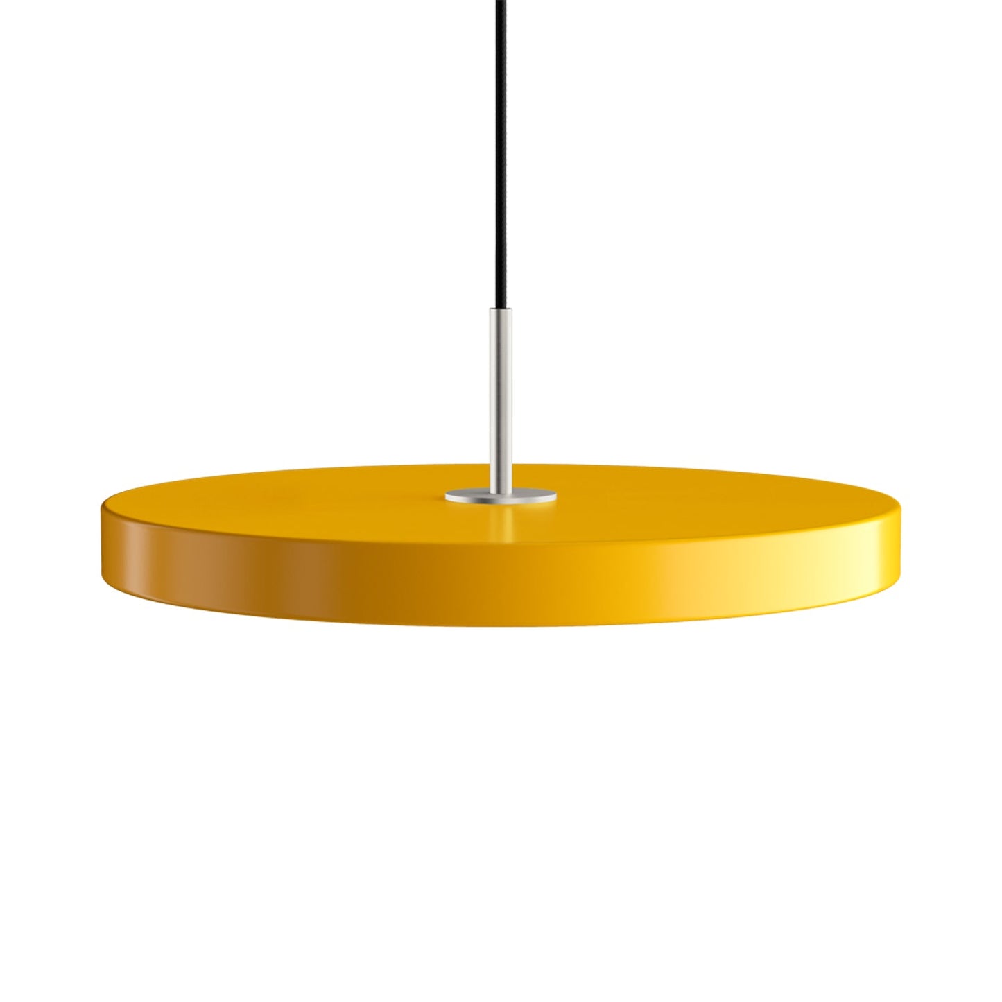 Asteria LED Pendant Light in Saffron Yellow/Steel (16.9-Inch).