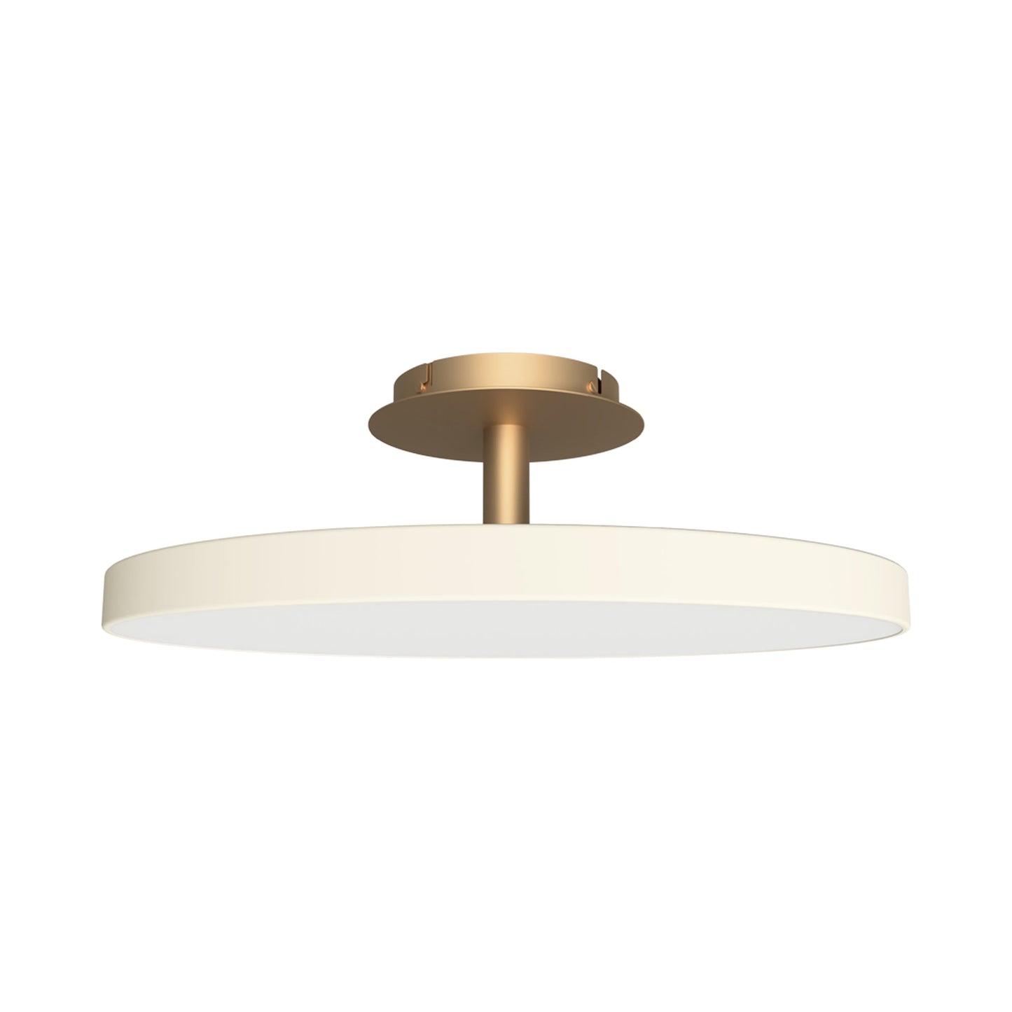 Asteria Up LED Flush Mount Ceiling Light in Pearl White (23.6-Inch).