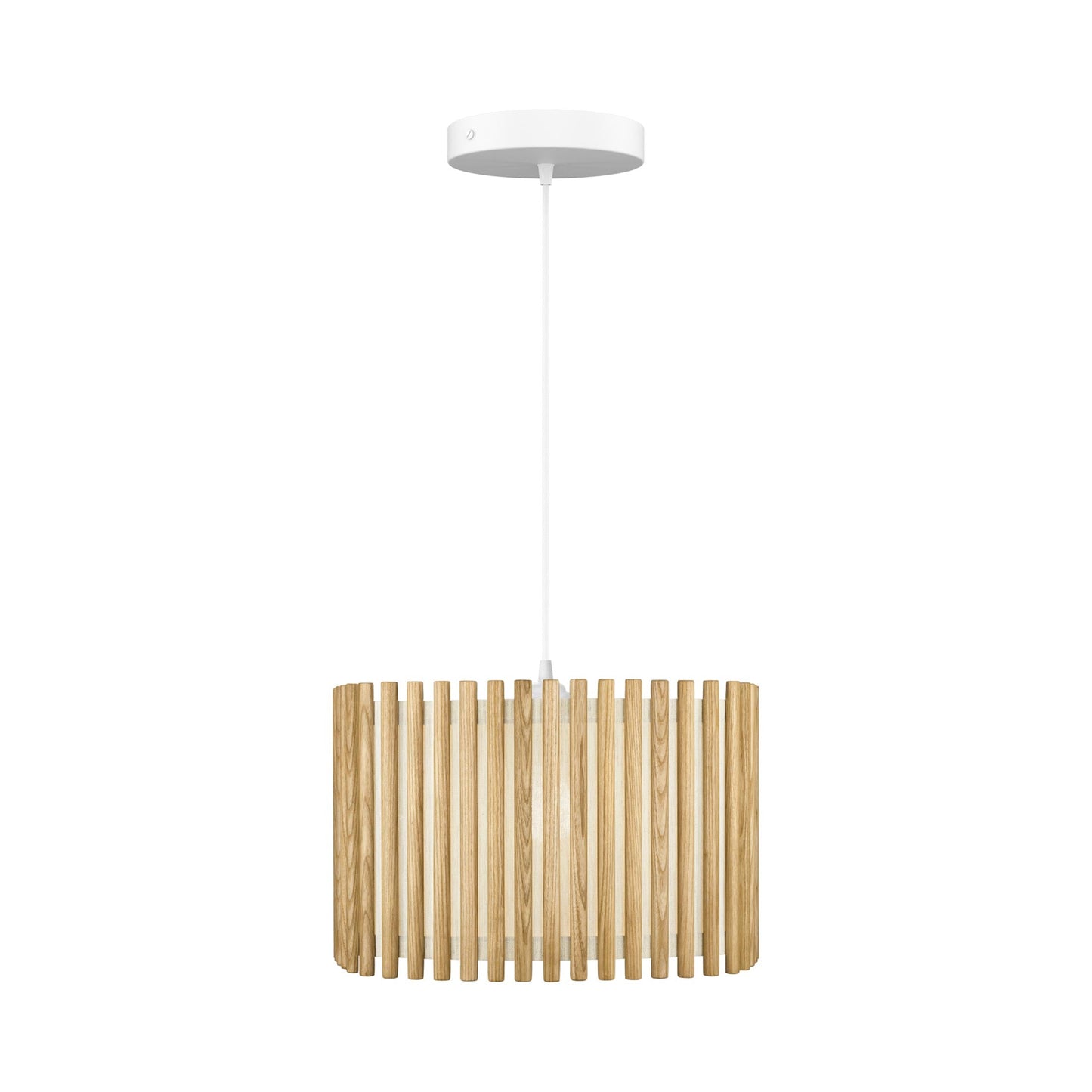 Komorebi Square Pendant Light in Oak/White (16.1-Inch).