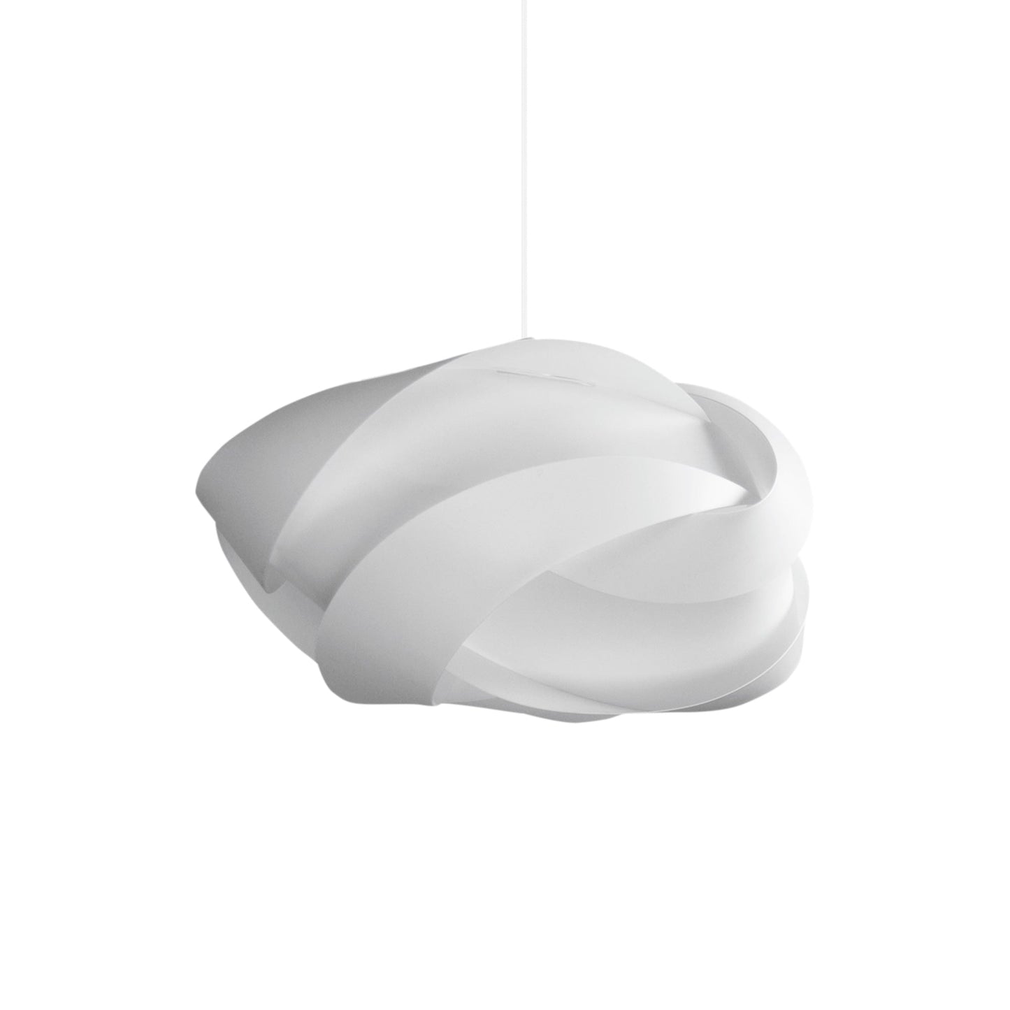 Ribbon Pendant Light in White (23.4-Inch).