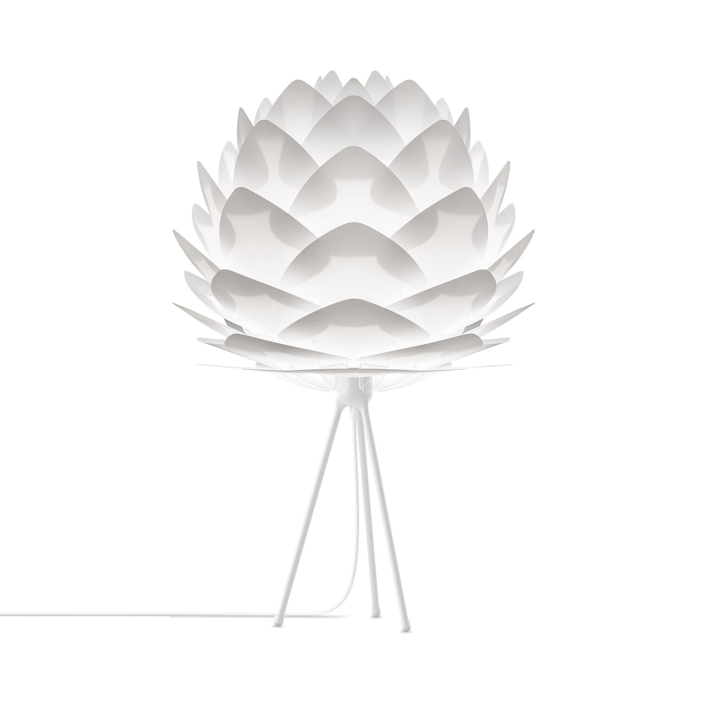 Silvia Tripod Table Lamp in White/White (24-Inch).