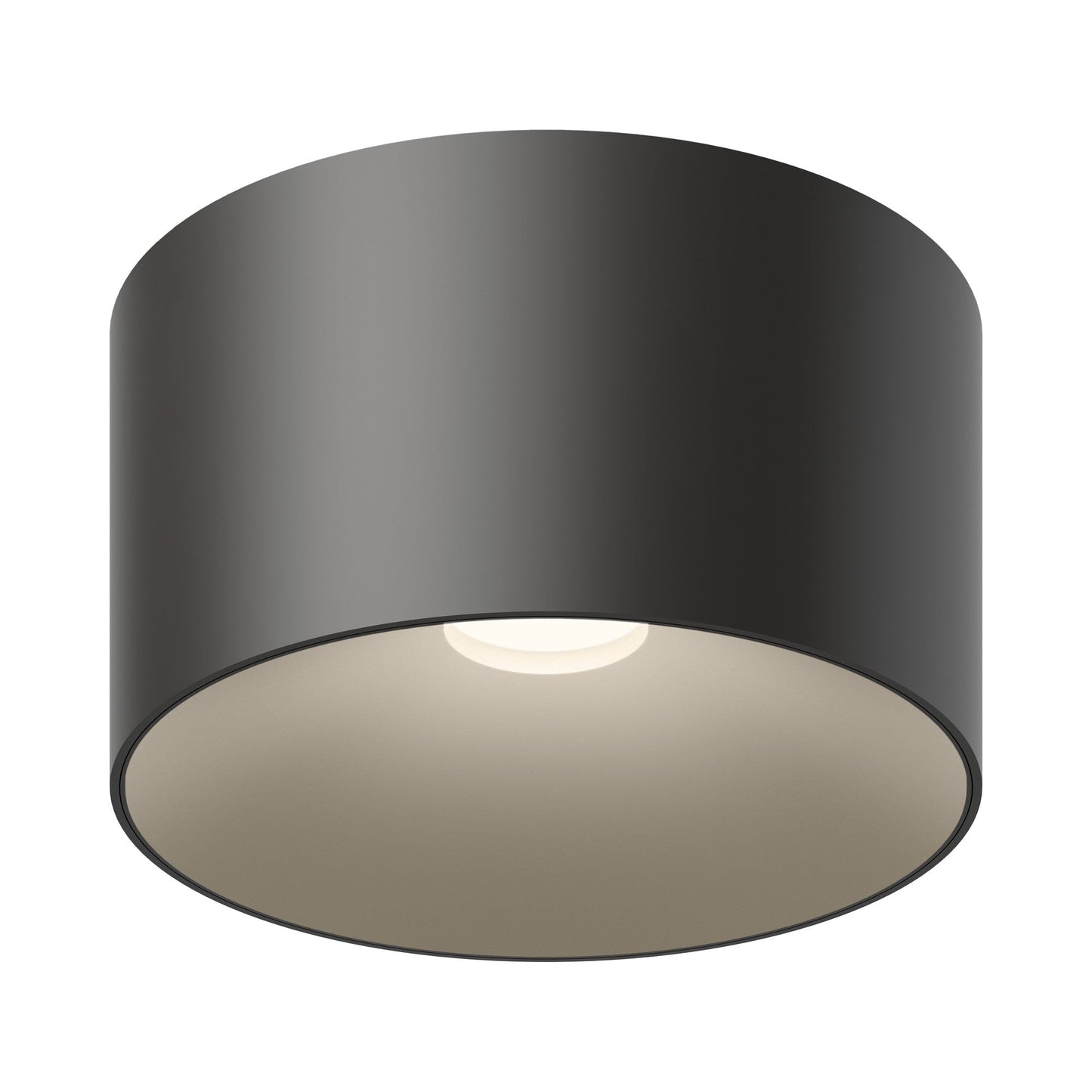 Bind Solo LED Round Flush Mount Ceiling Light in Black.