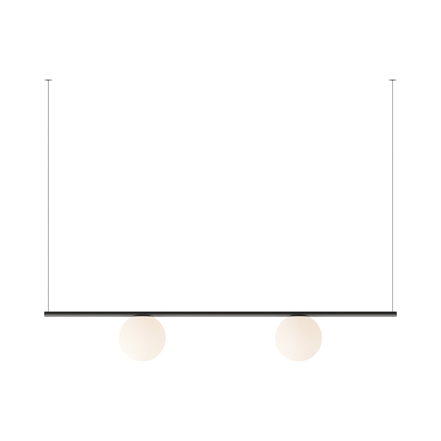 Circus Solo LED Volumetric Linear Pendant Light in Black.