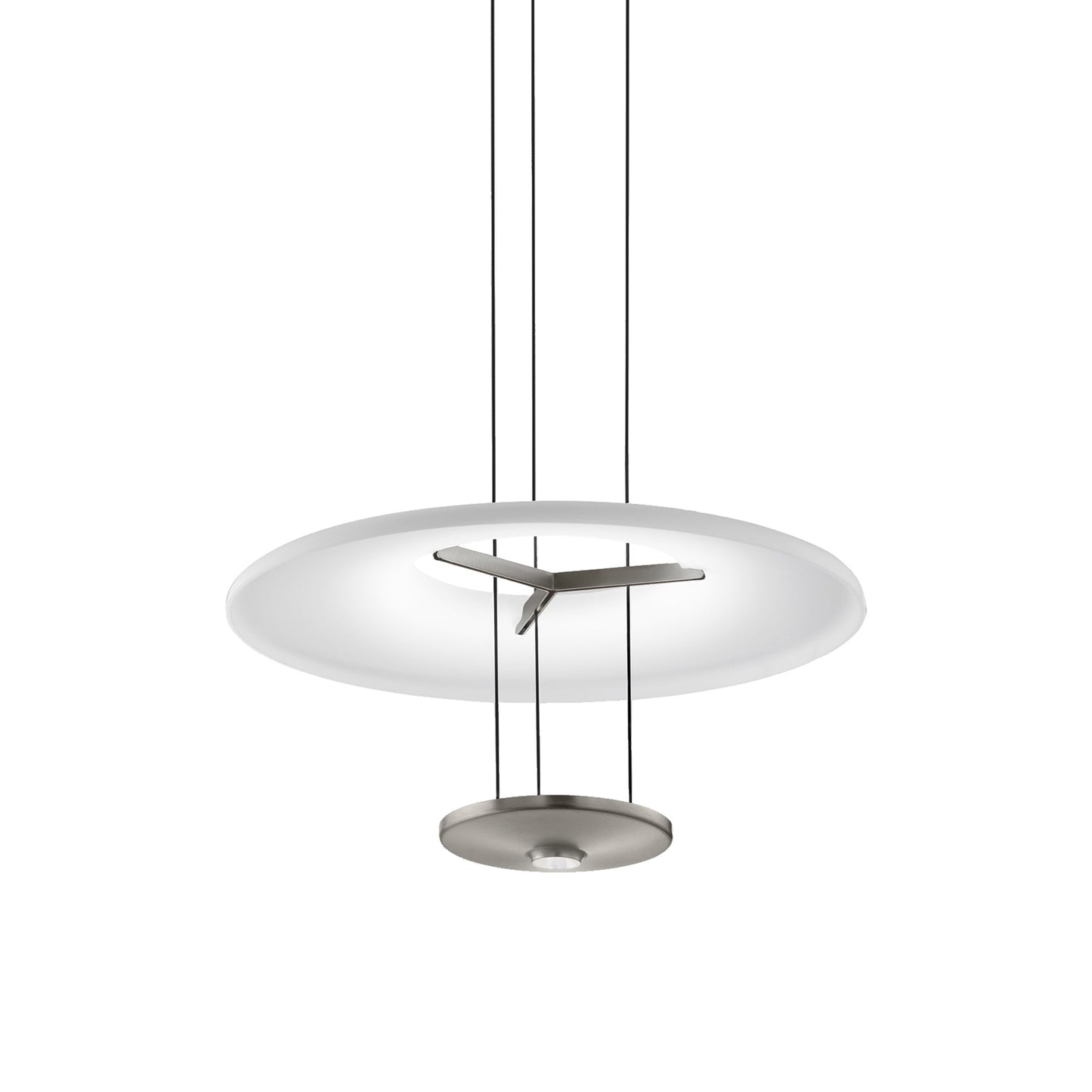 Dione LED Pendant Light in Matt Steel (20.5-Inch).