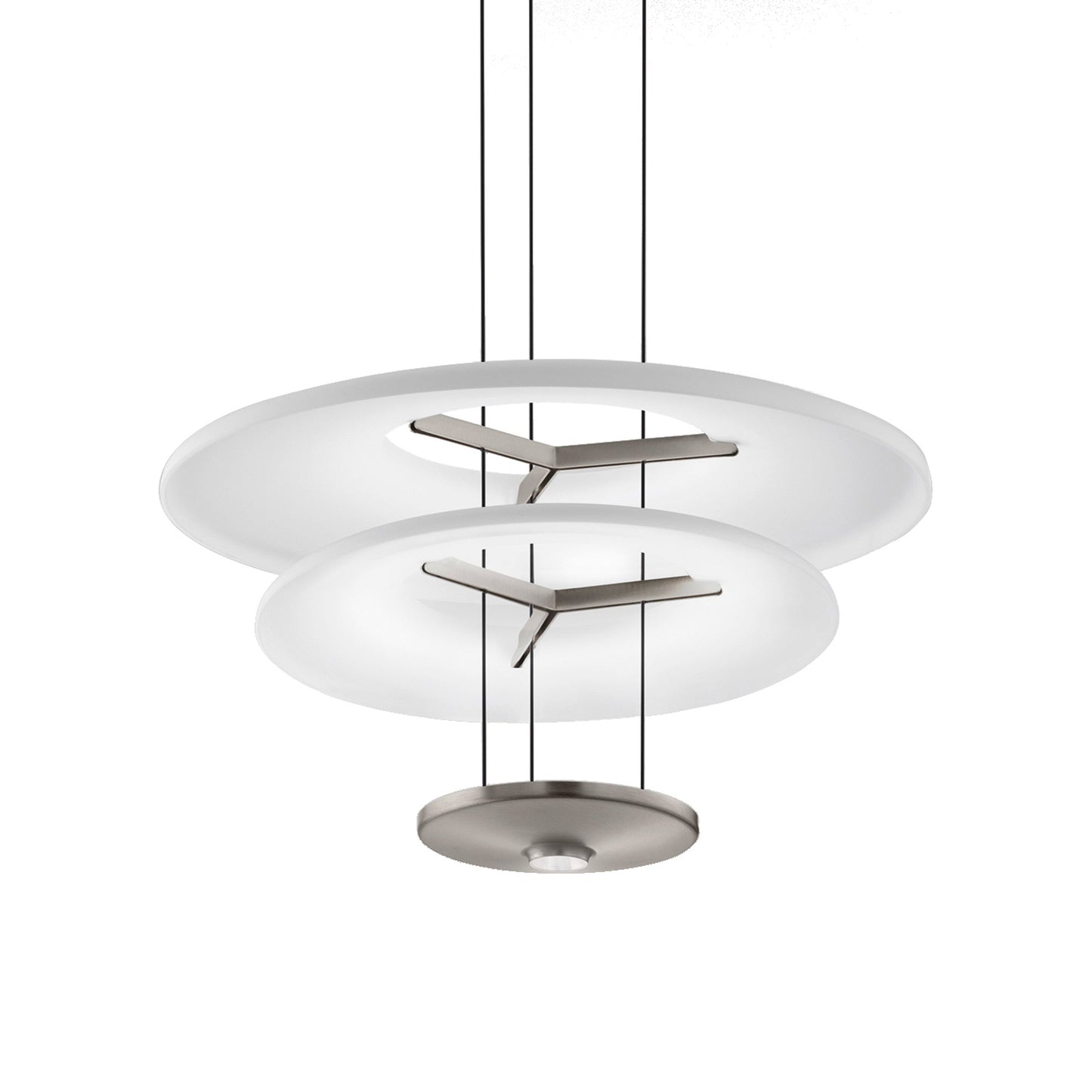 Dione SP2 LED Pendant Light in Matt Steel.